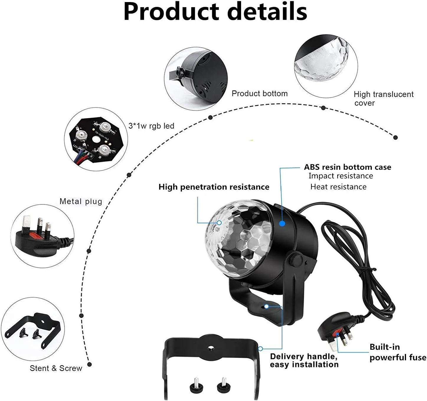 چراغ دیسکو Wishlink DJ، چراغ های مهمانی فعال با صدا، مینی توپ دیسکو جادویی RGB LED چند رنگی، چراغ افکت استیج چرخشی برای کلوپ ها، مهمانی های رقص، کارائوکه، پاب، عروسی، اتاق خانه چراغ دیسکو Wishlink DJ، چراغ های مهمانی فعال با صدا، مینی توپ دیسکو جادویی RGB LED چند رنگی، چراغ افکت استیج چرخشی برای کلوپ ها، مهمانی های رقص، کارائوکه، پاب، عروسی، اتاق خانه