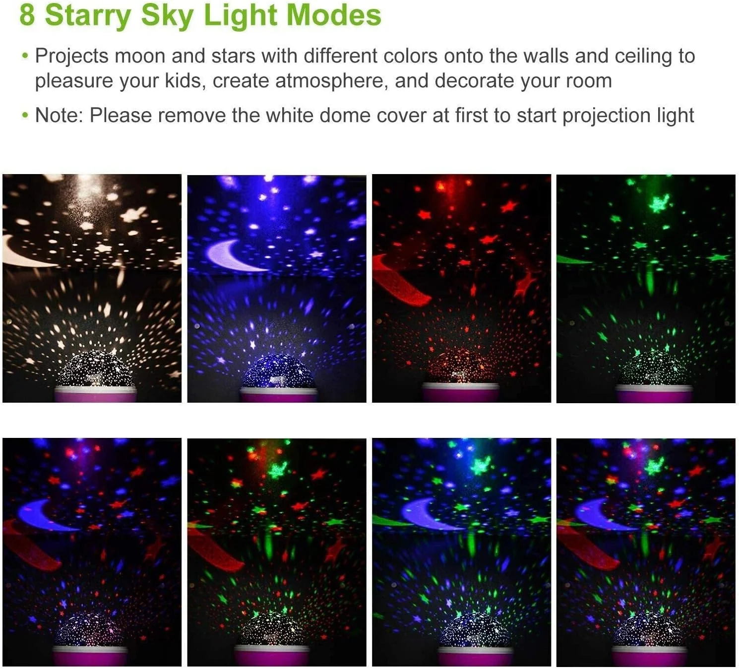 چراغ خواب پروژکتور ماه و ستاره 4 LED زنانه و بچگانه (صورتی) چراغ خواب پروژکتور ماه و ستاره 4 LED زنانه و بچگانه (صورتی)