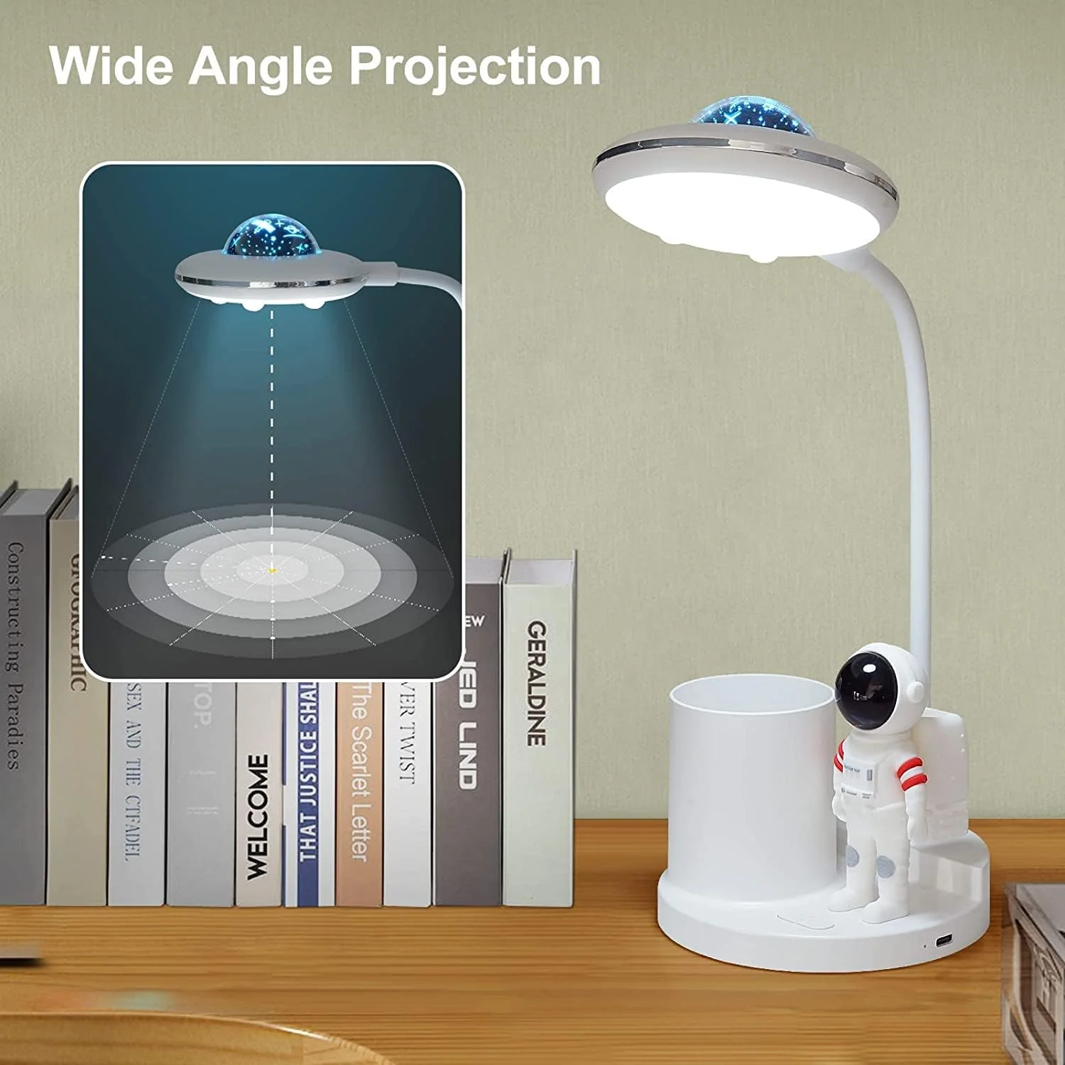 چراغ مطالعه فضانورد TERRIFI، چراغ مطالعه فضانورد کودک، چراغ خواب پروژکتوری برای کودکان، چراغ مطالعه LED با جا قلمی، پورت شارژ USB، چراغ مطالعه کوچک محافظ چشم هدیه ای برای پسران و دختران چراغ مطالعه فضانورد TERRIFI، چراغ مطالعه فضانورد کودک، چراغ خواب پروژکتوری برای کودکان، چراغ مطالعه LED با جا قلمی، پورت شارژ USB، چراغ مطالعه کوچک محافظ چشم هدیه ای برای پسران و دختران