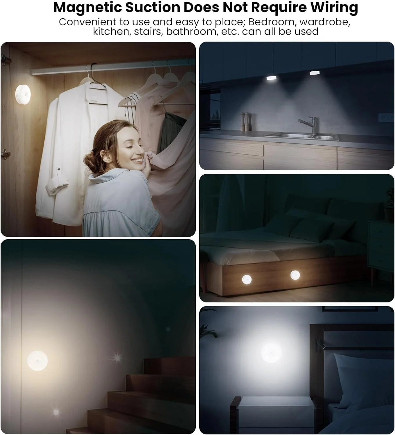 چراغ خواب ال ای دی دو عددی SKY-TOUCH: چراغ حسگر حرکتی، لامپ القایی هوشمند بدنه، چراغ کابینت بی سیم قابل شارژ USB، دارای 2 حالت رنگی برای راه پله، اتاق خواب، اتاق نشیمن، حمام، آشپزخانه، گاراژ، کمد لباس چراغ خواب ال ای دی دو عددی SKY-TOUCH: چراغ حسگر حرکتی، لامپ القایی هوشمند بدنه، چراغ کابینت بی سیم قابل شارژ USB، دارای 2 حالت رنگی برای راه پله، اتاق خواب، اتاق نشیمن، حمام، آشپزخانه، گاراژ، کمد لباس