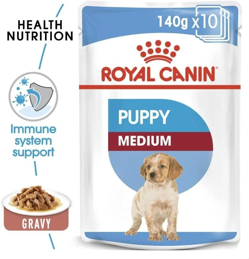 غذای مرطوب سگ رویال کنین سایز مدیوم پاپی - بسته بندی پاکتی