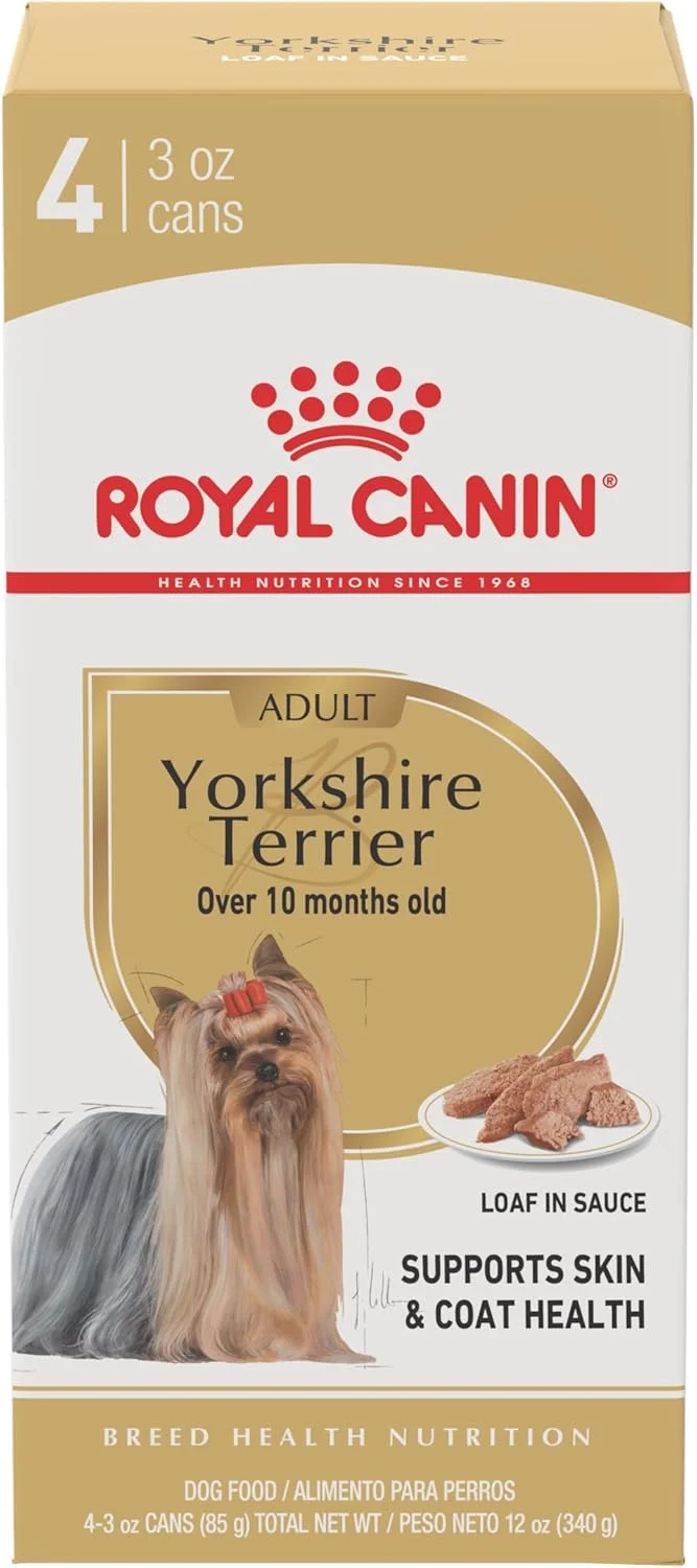 غذای مرطوب سگ بالغ نژاد یورکشایر تریر رویال کنین، قوطی 85 گرمی (بسته 4 عددی)