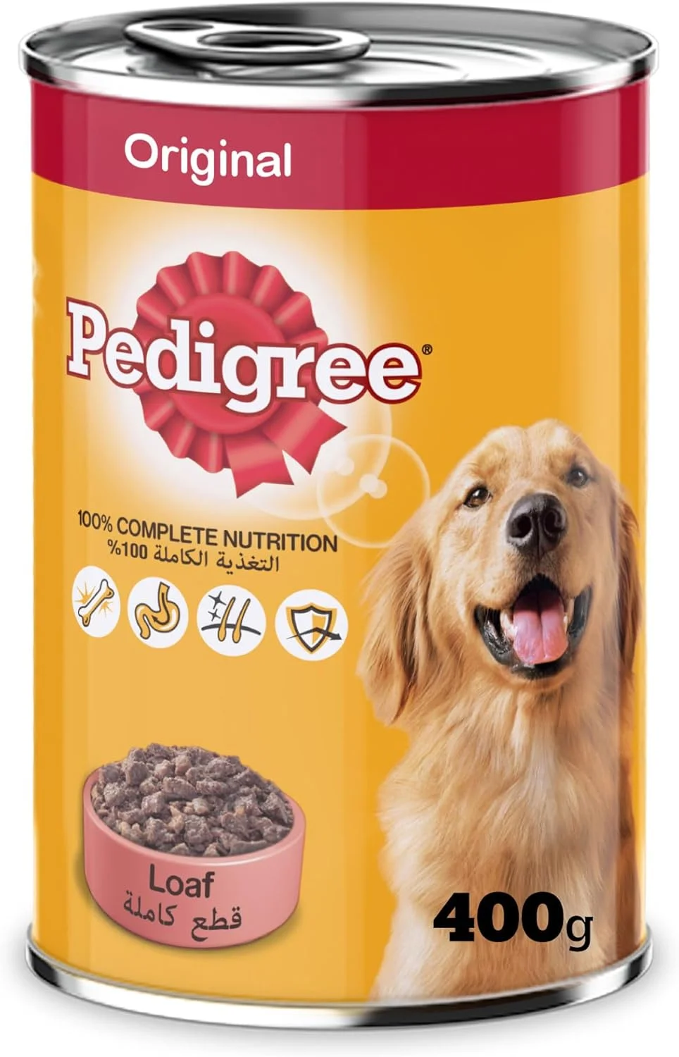 غذای سگ پدیگری، غذای مرطوب نان اورجینال سگ، 400 گرم، غذای مرطوب کامل و متعادل برای سگ های بالغ