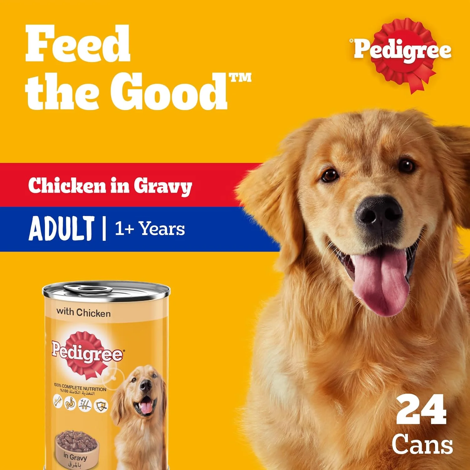 غذای سگ پدیگری، با طعم مرغ در آب گوشت، غذای مرطوب سگ، بسته 24 عددی 400 گرمی، غذای مرطوب کامل و متعادل سگ برای سگ های بالغ غذای سگ پدیگری، با طعم مرغ در آب گوشت، غذای مرطوب سگ، بسته 24 عددی 400 گرمی، غذای مرطوب کامل و متعادل سگ برای سگ های بالغ