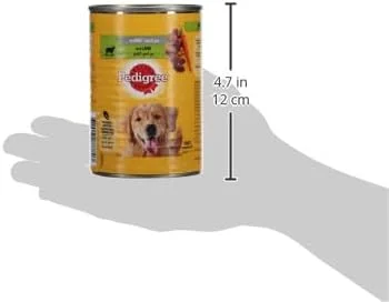 غذای سگ پدیگری، خوراک مرطوب با طعم بره، 400 گرم، غذای مرطوب کامل و متعادل برای سگ های بالغ