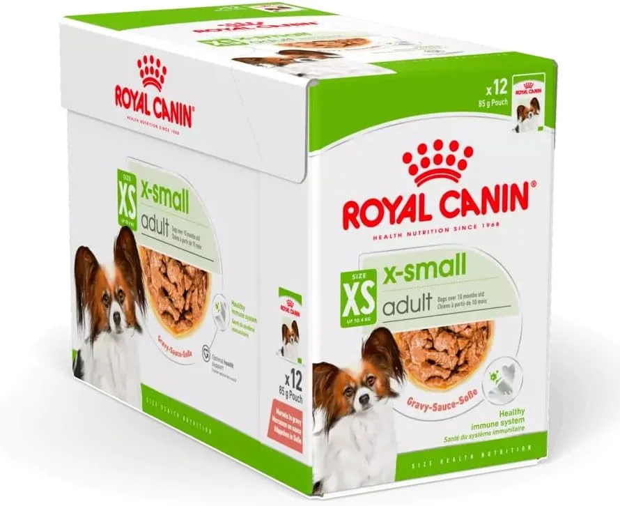 غذای مرطوب سگ بالغ نژاد خیلی کوچک رویال کنین (پوچ) 12 عدد 85 گرمی
