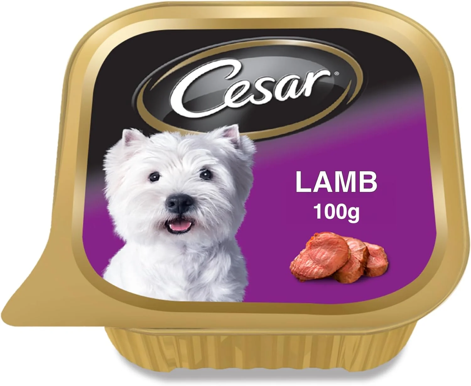 غذای سگ سزار، غذای مرطوب سگ با طعم بره 100 گرمی، فرموله شده بدون غلات، تغذیه کامل و متعادل سگ