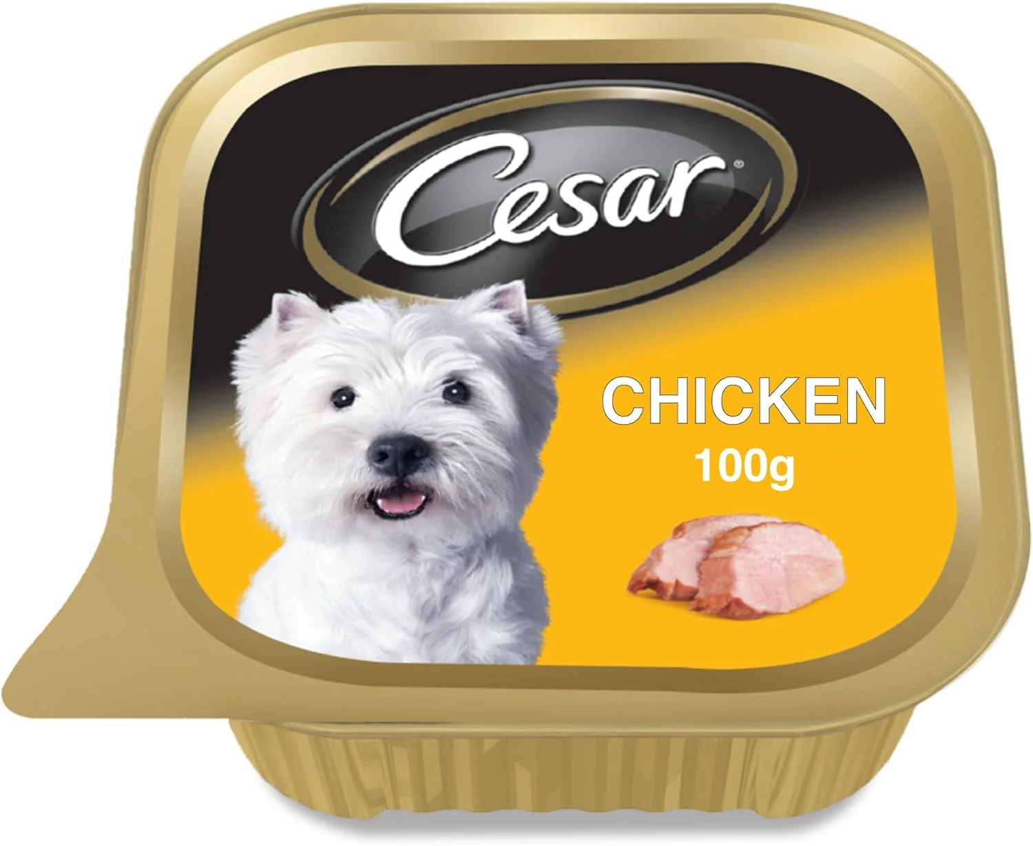 غذای سگ سزار، غذای مرطوب سگ با طعم مرغ 100 گرمی، فرموله شده بدون غلات، تغذیه کامل و متعادل سگ