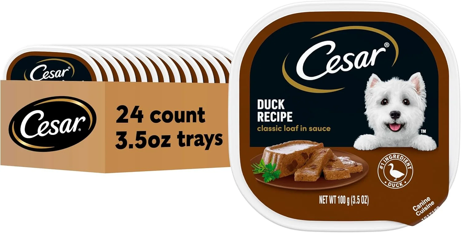 غذای مرطوب سگ طعم کلاسیک گوشت در سس سزار، بسته 24 عددی