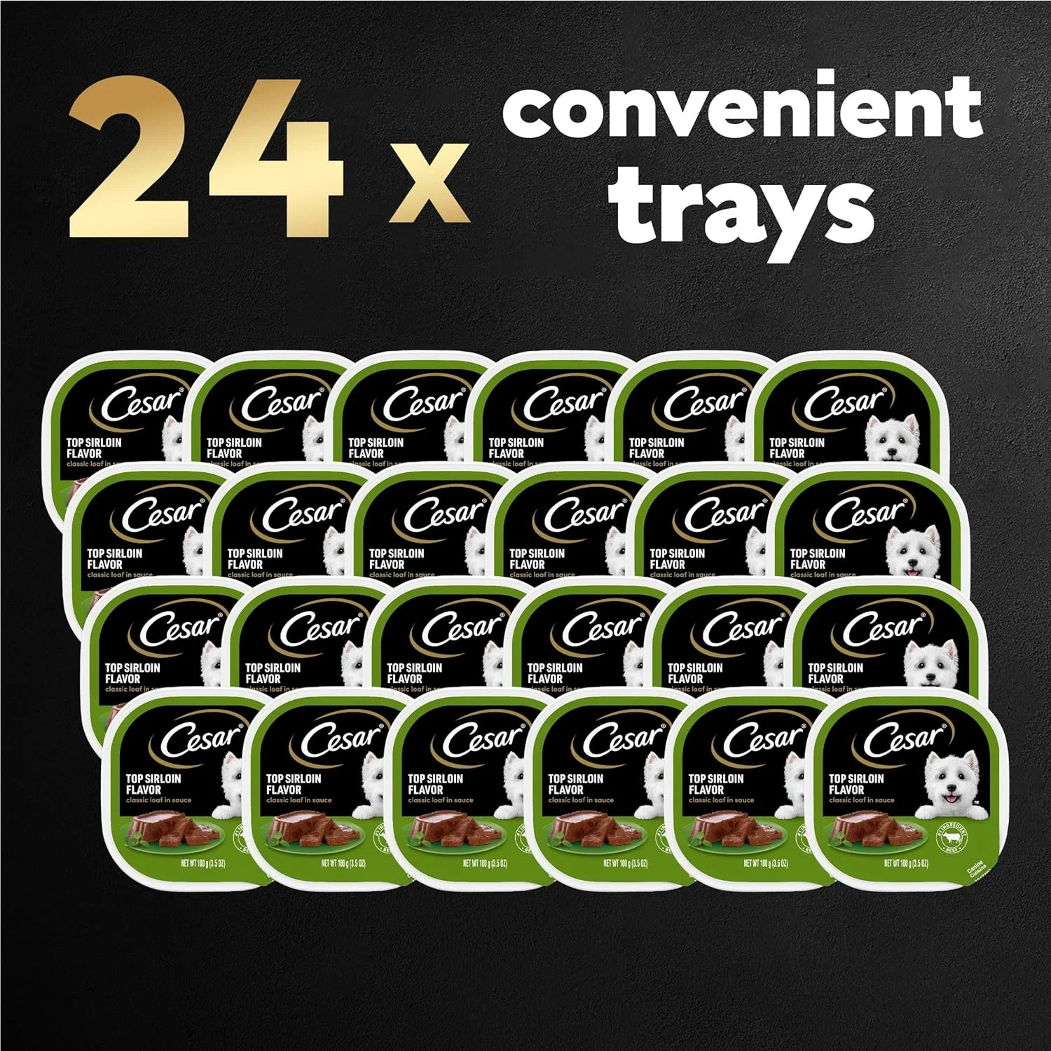 غذای سگ تر سزار، طعم گوشت