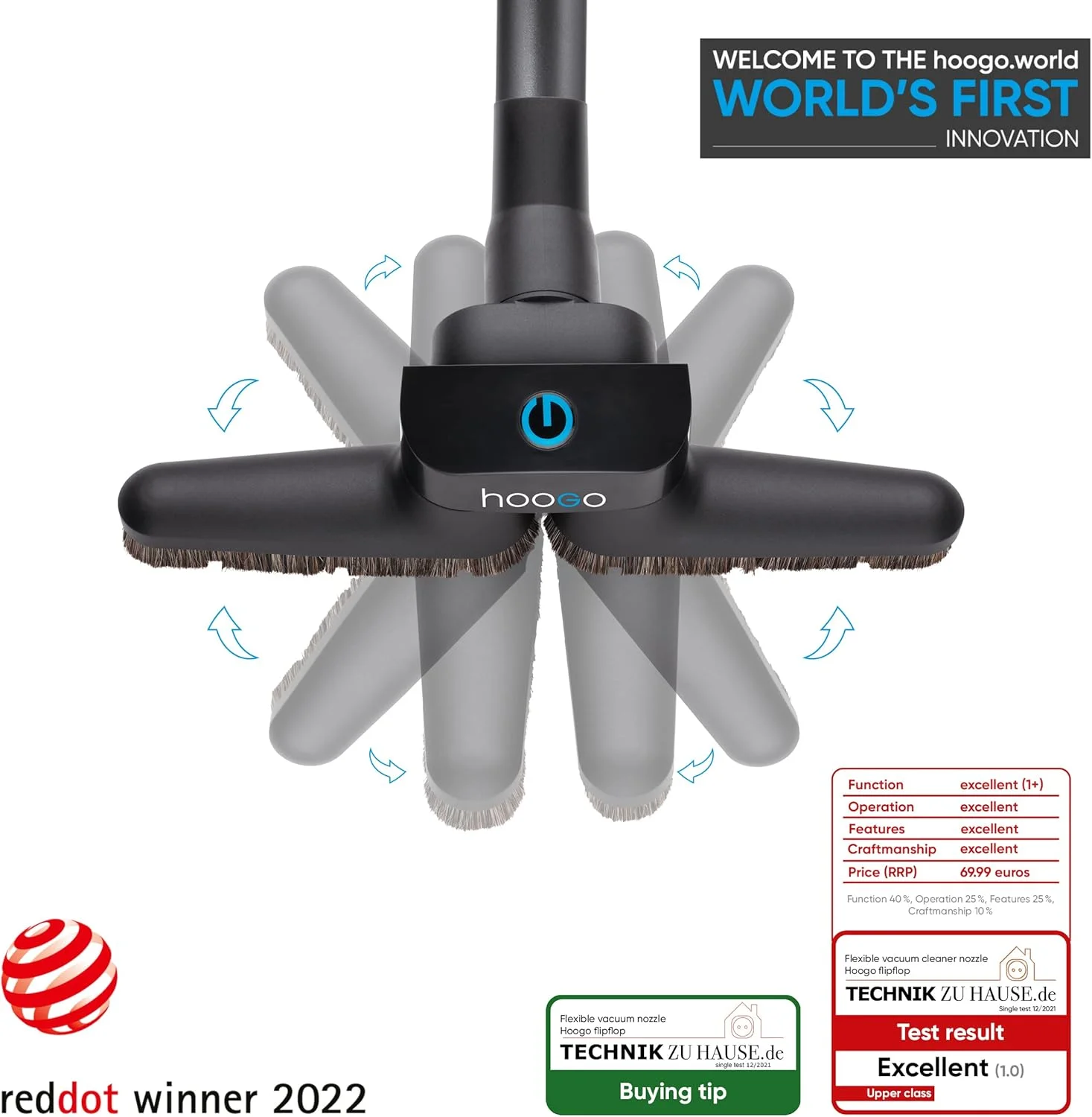 نازل جاروبرقی هوگو مدل Flip-Flop یونیورسال مناسب برای لوله های جاروبرقی 35/32 میلی متری به همراه آداپتور نازل جاروبرقی هوگو مدل Flip-Flop یونیورسال مناسب برای لوله های جاروبرقی 35/32 میلی متری به همراه آداپتور