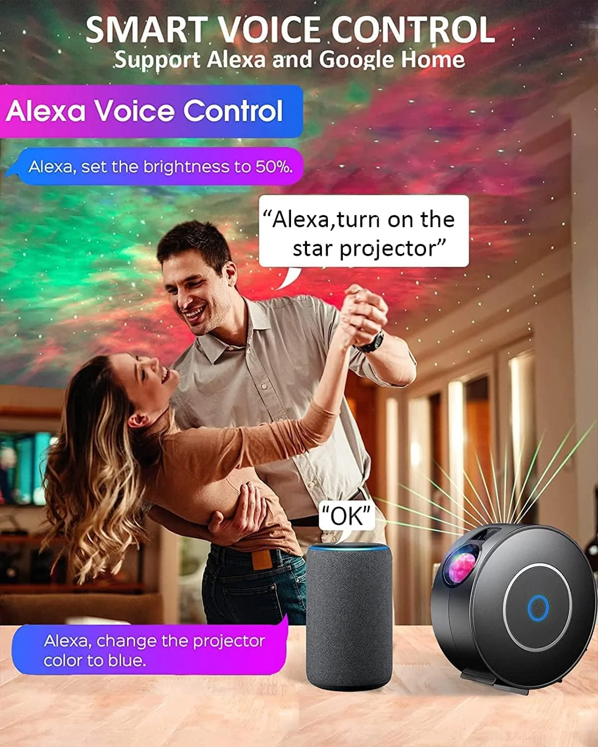 پروژکتور ستاره ای، چراغ پروژکتور کهکشانی LED با کنترل برنامه، نور شب سحابی RGB با قابلیت تنظیم نور و 16 رنگ با عملکرد زمان بندی/کنترل صدا، برای اتاق خواب/دکور اتاق کودکان و بزرگسالان/سینمای خانگی/مهمانی (مشکی) پروژکتور ستاره ای، چراغ پروژکتور کهکشانی LED با کنترل برنامه، نور شب سحابی RGB با قابلیت تنظیم نور و 16 رنگ با عملکرد زمان بندی/کنترل صدا، برای اتاق خواب/دکور اتاق کودکان و بزرگسالان/سینمای خانگی/مهمانی (مشکی)