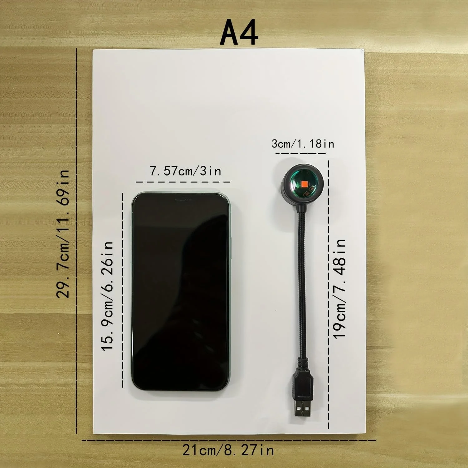 لامپ پروژکتور غروب خورشید LED، چراغ شب USB برای مهمانی خانگی و اتاق خواب، ایجاد فضایی رمانتیک و آرامش‌بخش - 2 عددی