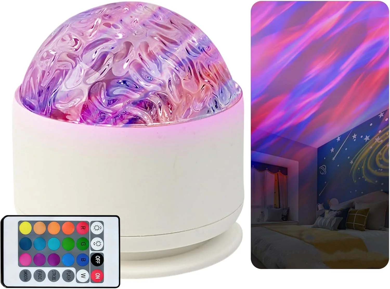 پروژکتور سقفی نور شمالی - چراغ خواب اتاق کودک | پروژکتور LED چراغ های شب با کنترل از راه دور برای اتاق خواب، برای کودکان و بزرگسالان پروژکتور سقفی نور شمالی - چراغ خواب اتاق کودک | پروژکتور LED چراغ های شب با کنترل از راه دور برای اتاق خواب، برای کودکان و بزرگسالان