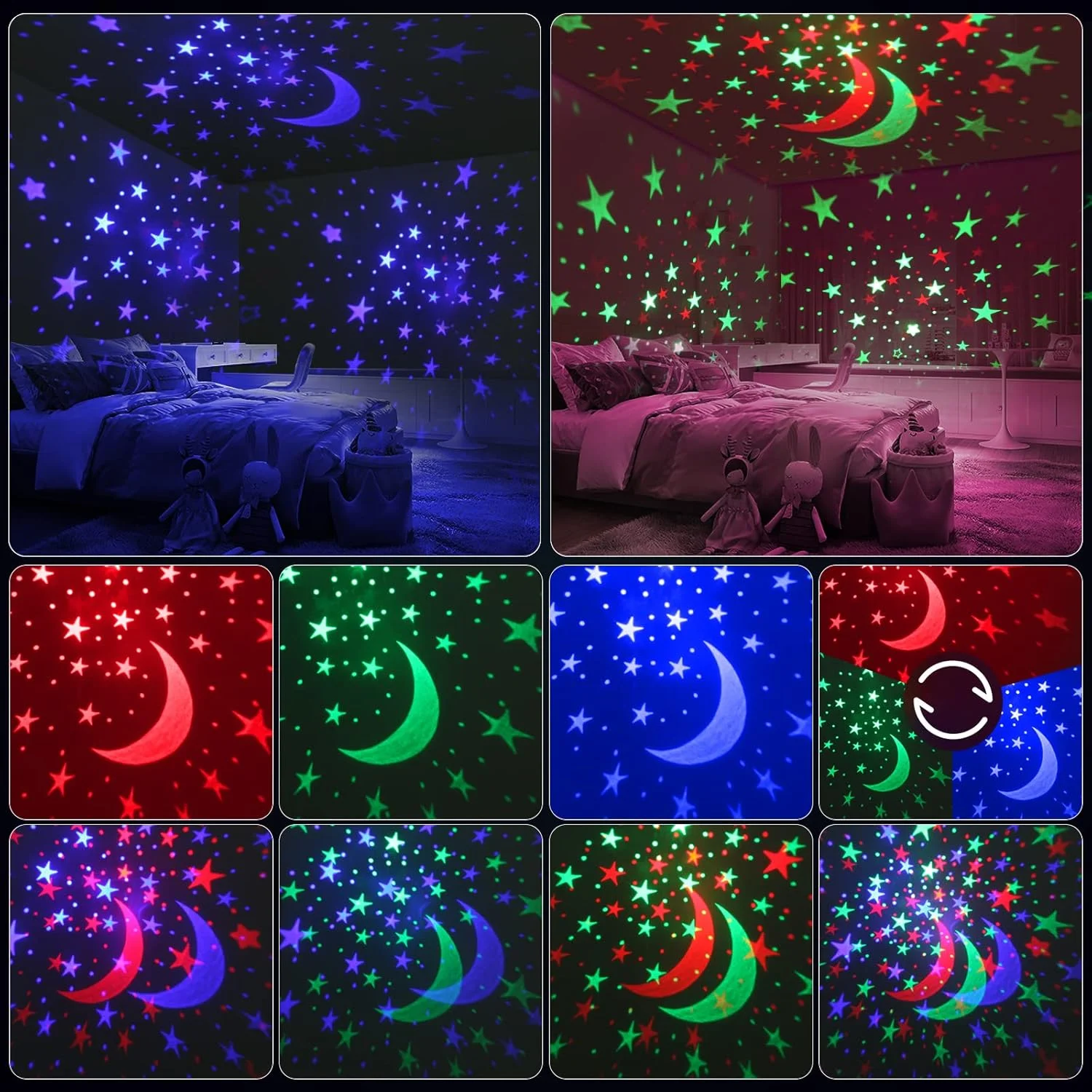 چراغ خواب کودک پروژکتور ستاره ای با چراغ های حسی و دستگاه نویز سفید - 29 صدای آرامش بخش برای کودکان، پسران، دختران - دستگاه پخش صدا کودک با تایمر و کنترل از راه دور چراغ خواب کودک پروژکتور ستاره ای با چراغ های حسی و دستگاه نویز سفید - 29 صدای آرامش بخش برای کودکان، پسران، دختران - دستگاه پخش صدا کودک با تایمر و کنترل از راه دور