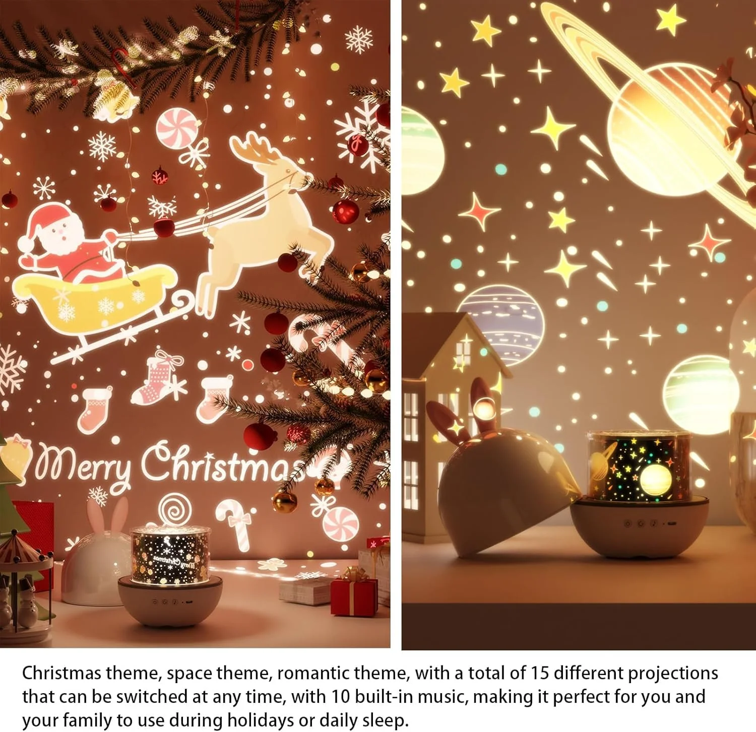 پروژکتور چراغ خواب ستاره ای فانتزی و جذاب - 15 تم مختلف، دکوراسیون اتاق و هدیه تک شاخ برای کودکان، لامپ ال ای دی مناسب خواب پروژکتور چراغ خواب ستاره ای فانتزی و جذاب - 15 تم مختلف، دکوراسیون اتاق و هدیه تک شاخ برای کودکان، لامپ ال ای دی مناسب خواب