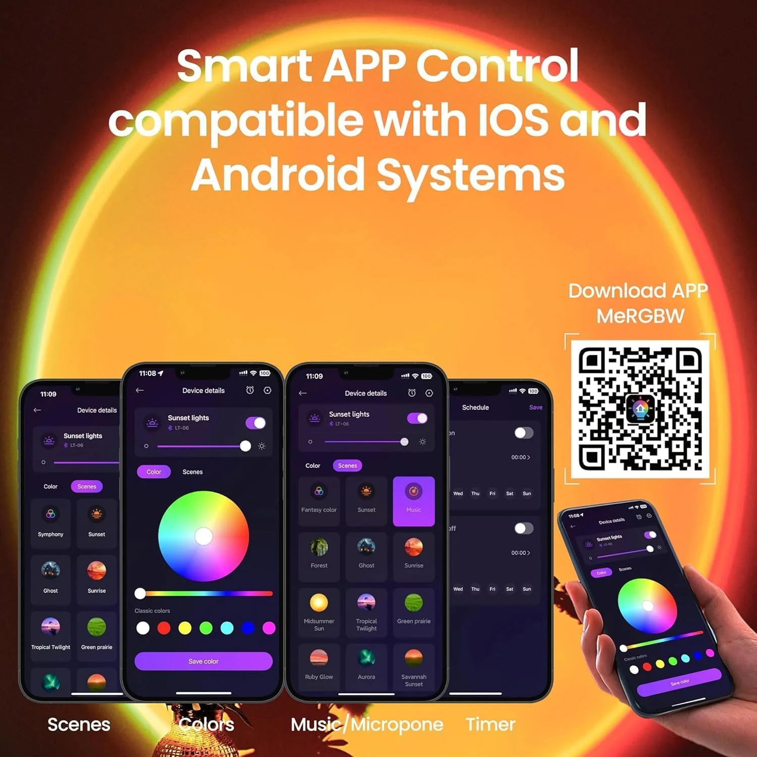 چراغ غروب کانگتایکسین - چراغ غروب RGB - پروژکتور LED با پورت USB و کنترل از طریق اپلیکیشن با قابلیت چرخش 360 درجه، نورپردازی رمانتیک، مناسب برای عکاسی، سلفی، دکوراسیون اتاق نشیمن چراغ غروب کانگتایکسین - چراغ غروب RGB - پروژکتور LED با پورت USB و کنترل از طریق اپلیکیشن با قابلیت چرخش 360 درجه، نورپردازی رمانتیک، مناسب برای عکاسی، سلفی، دکوراسیون اتاق نشیمن