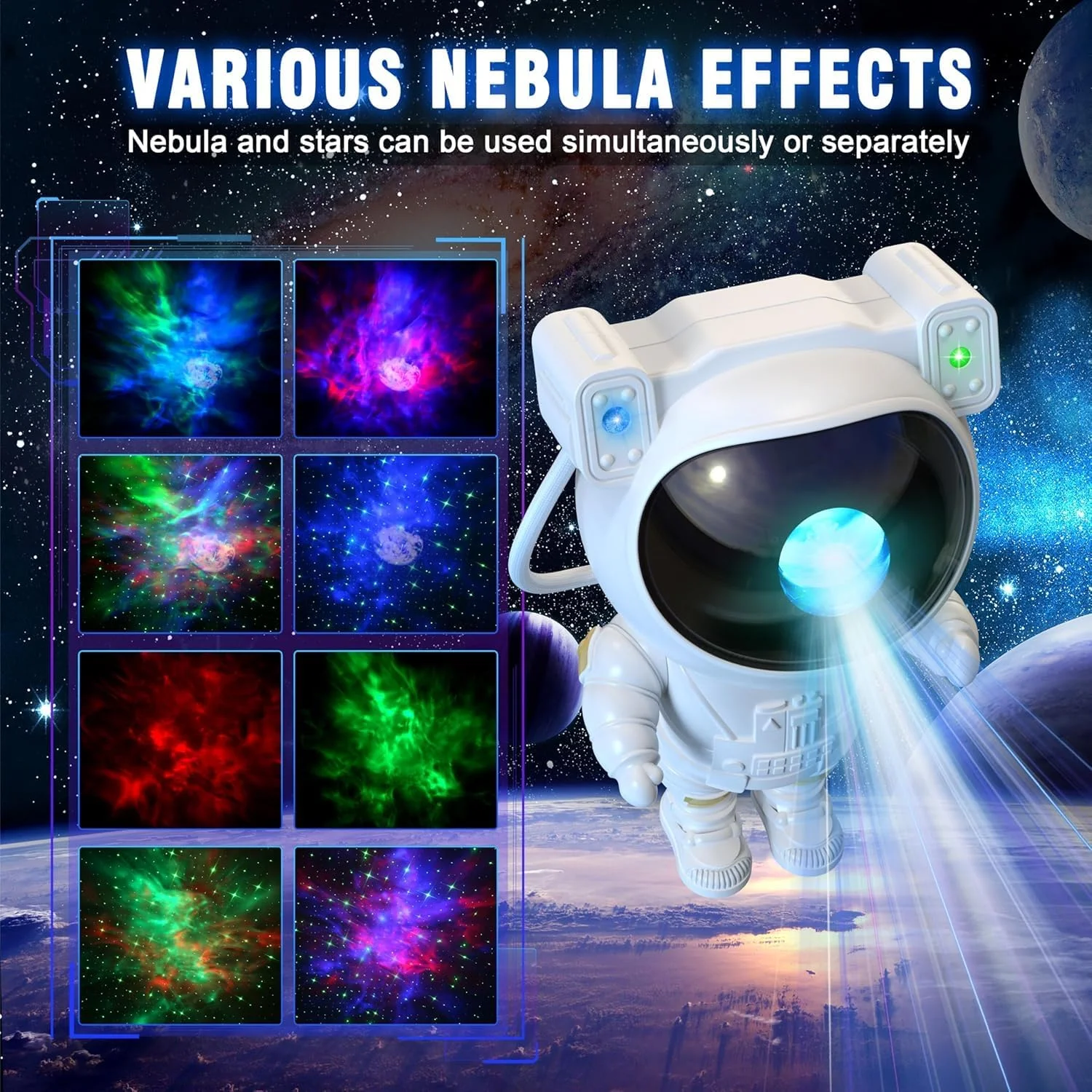 چراغ پروژکتور فضانورد Joyradia، چراغ خواب LED، چراغ رومیزی فضانورد کارتونی، چراغ خواب ستاره ای، تغییر رنگارنگ، دکوراسیون اتاق خواب کودک، هدیه خلاقانه چراغ پروژکتور فضانورد Joyradia، چراغ خواب LED، چراغ رومیزی فضانورد کارتونی، چراغ خواب ستاره ای، تغییر رنگارنگ، دکوراسیون اتاق خواب کودک، هدیه خلاقانه