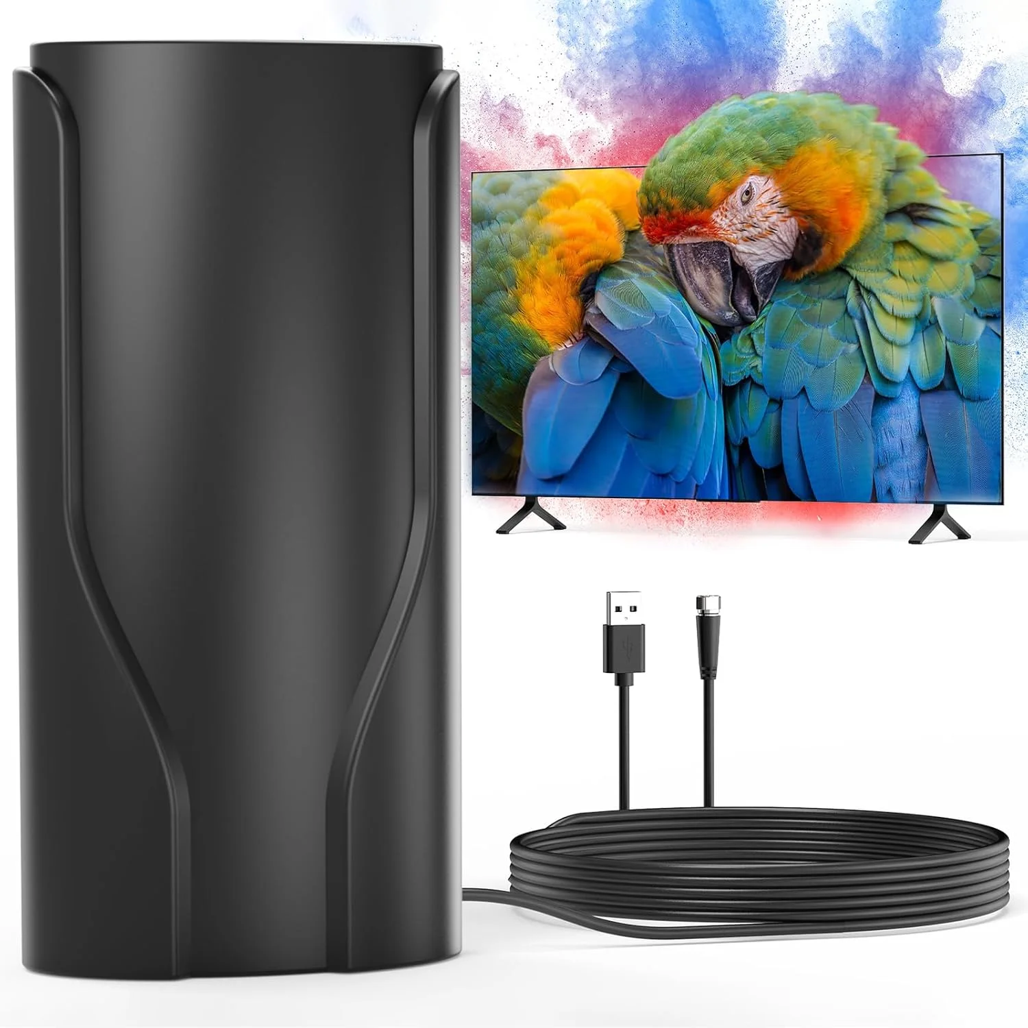 آنتن تلویزیون داخلی 2025، آنتن برای تلویزیون هوشمند، دریافت پایدار و تعداد زیادی کانال، آنتن بیرونی با قلاب، آنتن دیجیتال برای تلویزیون هوشمند داخلی. آنتن بیرونی از 4K 8K، 1080p پشتیبانی می کند.