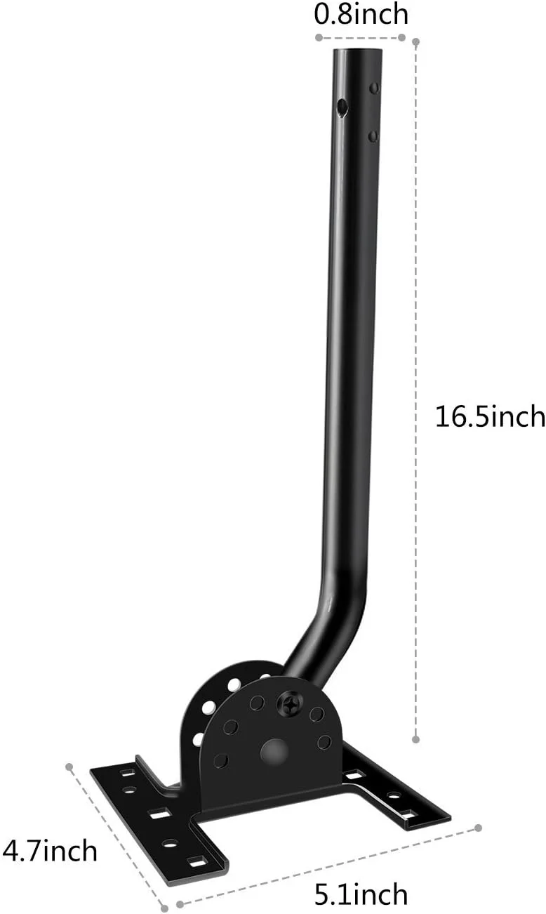 پایه آنتن BEFORE، پایه قابل تنظیم برای آنتن تلویزیون بیرونی و ضد آب برای نصب در فضای باز - نصب آسان، شامل براکت نصب و سخت افزار