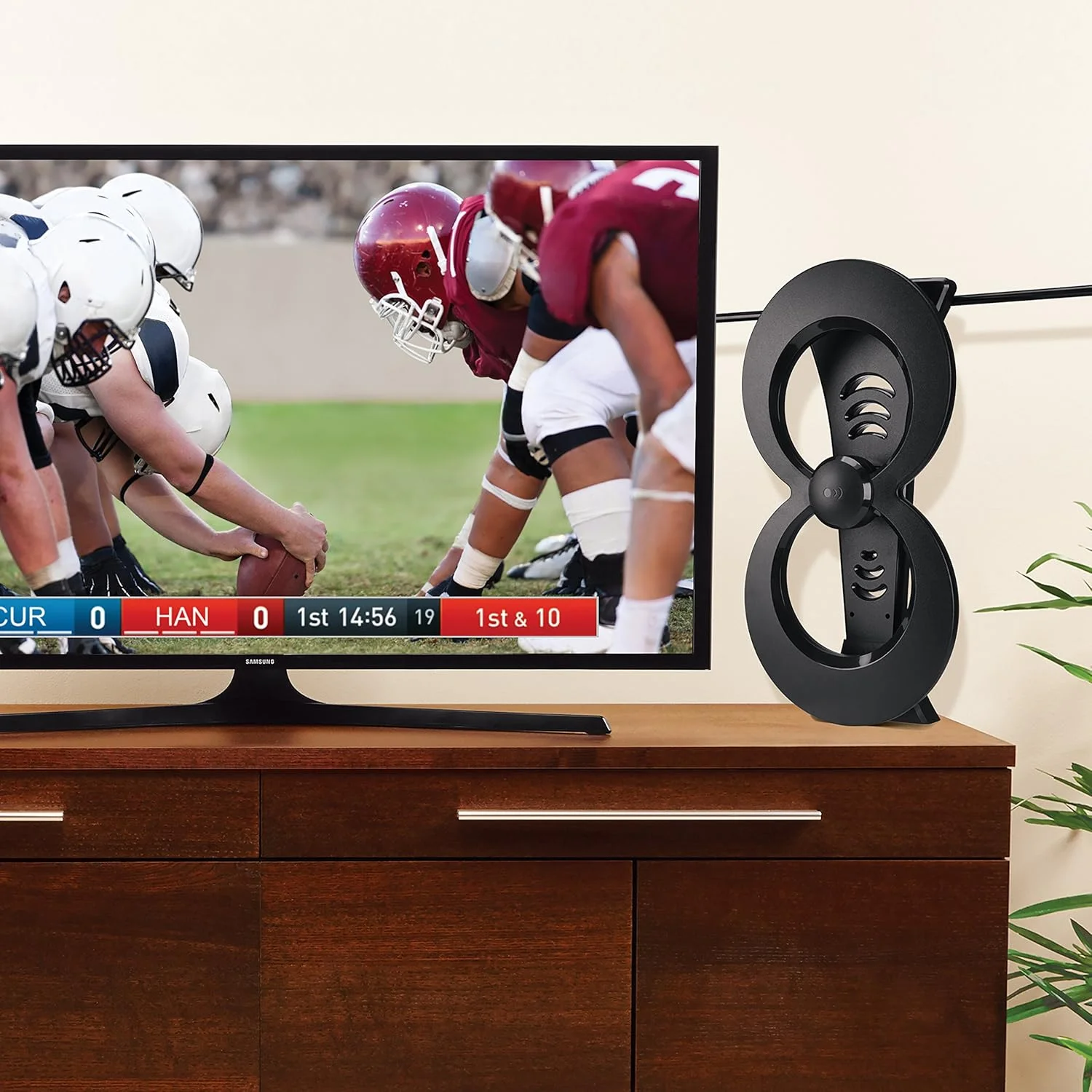 آنتن تلویزیون داخلی/خارجی ClearStream 2MAX از Antennas Direct، UHF VHF، چند جهته، برد 60+ مایل، تلویزیون 4K 8K UHD NEXTGEN - همراه با میله 20 اینچی (مشکی)