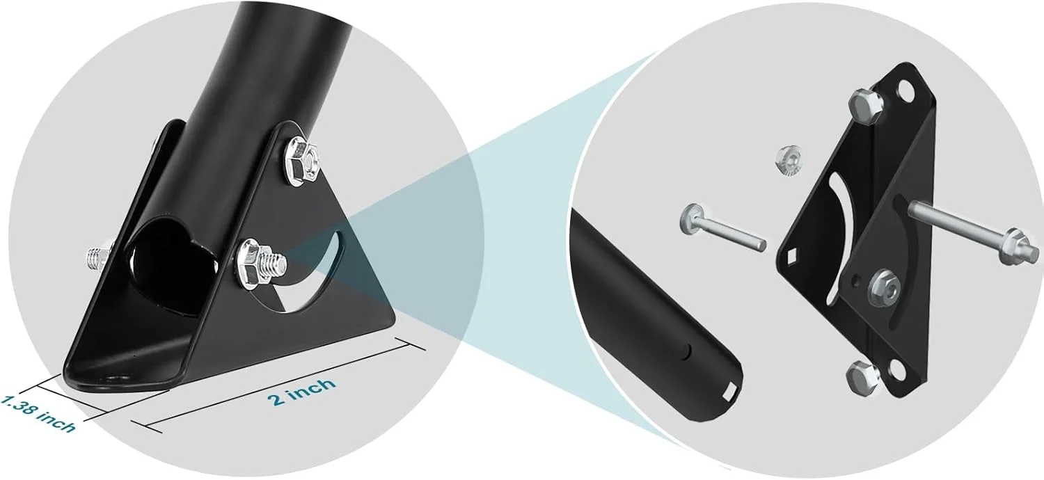 پایه آنتن تلویزیون قابل تنظیم بیرونی/داخلی чердачный АНТОП، رنگ آمیزی استیل، طول بازوی 13 اینچ، برگشت پذیر، سبک وزن، ضد آب، نصب آسان