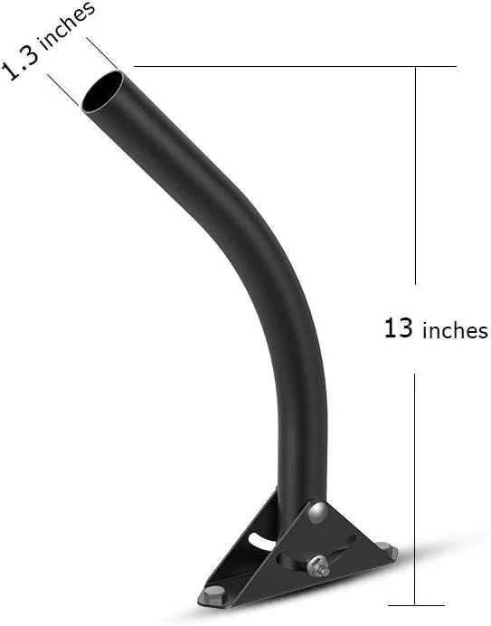 پایه قابل تنظیم آنتن تلویزیون فضای باز/داخلی ANTOP، بازوی 33 سانتی متری با رنگ استیل ضد زنگ، برگشت پذیر، سبک وزن، ضد آب، نصب آسان