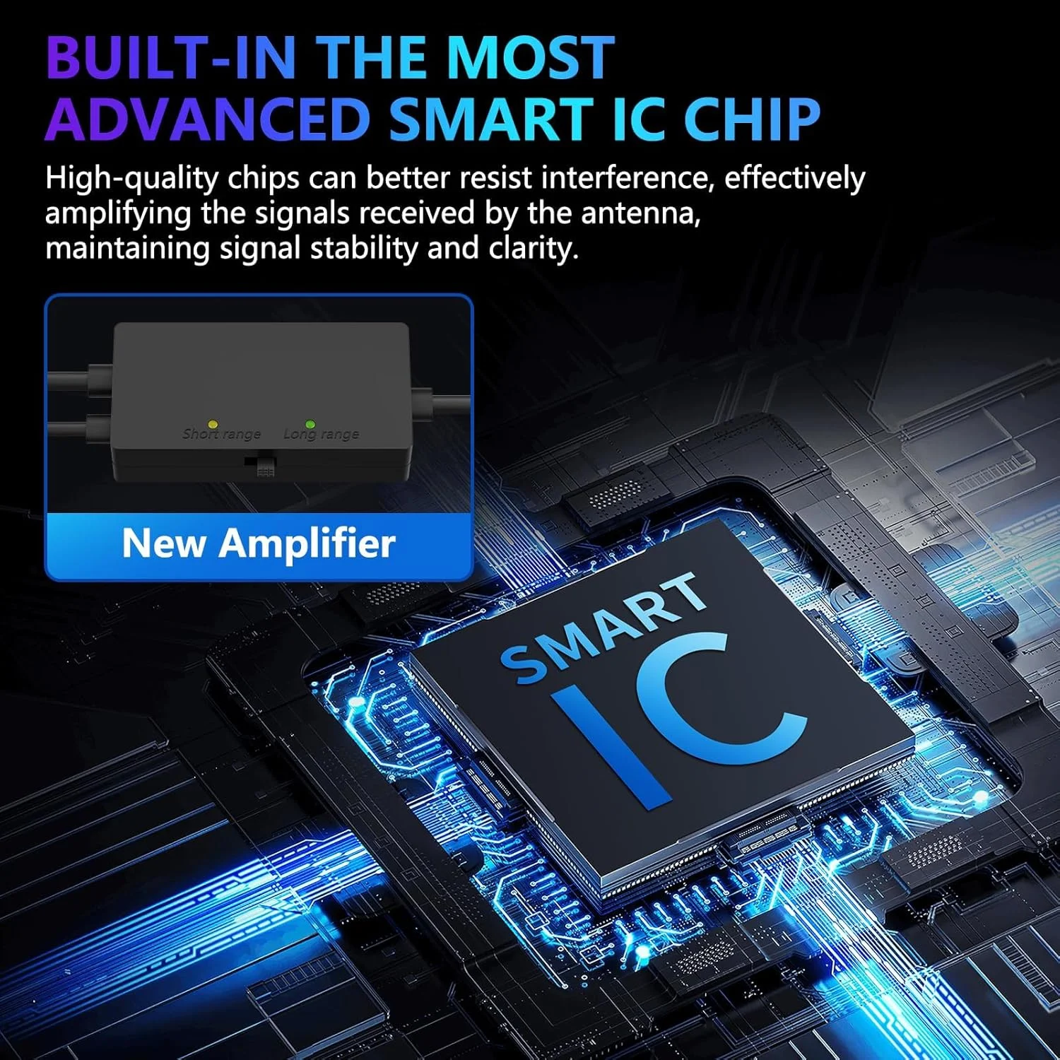 آنتن تلویزیون 2025، آنتن داخلی برای تلویزیون هوشمند با برد بلند 1200+ مایل، آنتن تلویزیون دیجیتال HD بیرونی با تقویت کننده سیگنال برای کانال های محلی، پشتیبانی از 4K 1080p