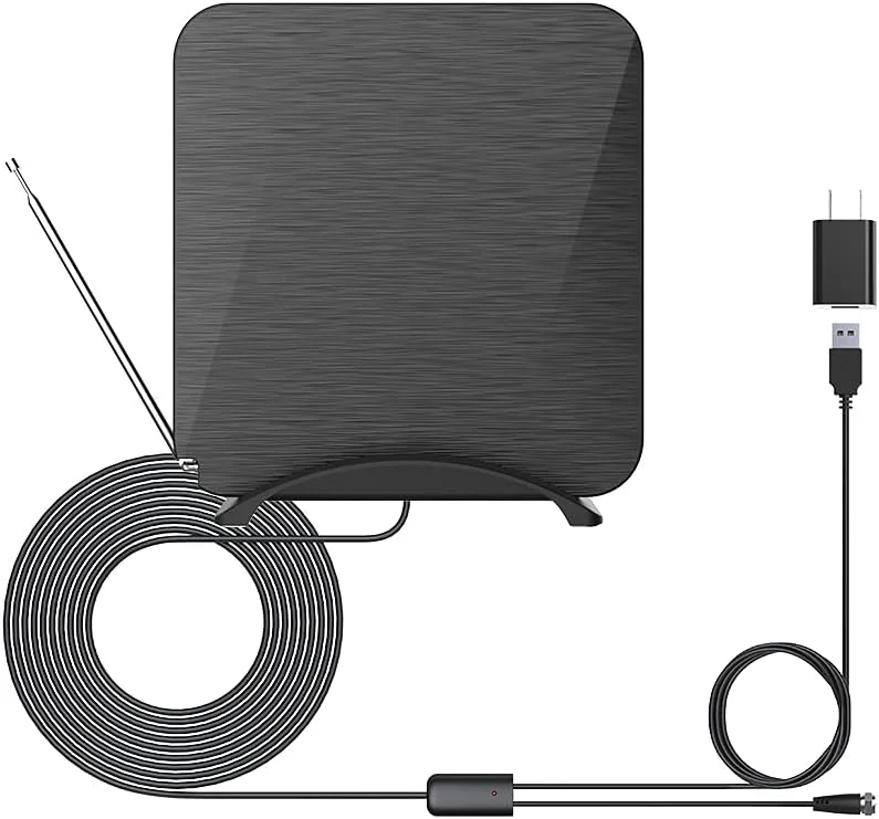 آنتن تلویزیون داخلی ANTAN با برد 40-56 کیلومتر - پشتیبانی از کانال های 8K 4K 1080P UHF VHF Freeview با کابل کواکسیال 3 متری