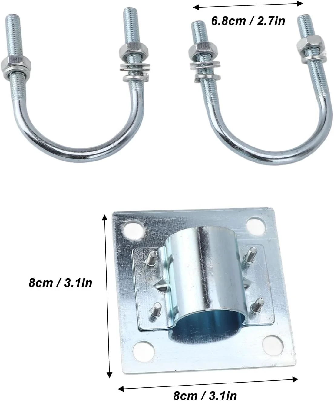 براکت آلیاژ آلومینیوم، پایه لوله آنتن، قابل نصب روی سقف و دیوار، مناسب برای استفاده در فضای باز، ایده آل برای خانه و پاسیو (نوع 1) براکت آلیاژ آلومینیوم، پایه لوله آنتن، قابل نصب روی سقف و دیوار، مناسب برای استفاده در فضای باز، ایده آل برای خانه و پاسیو (نوع 1)