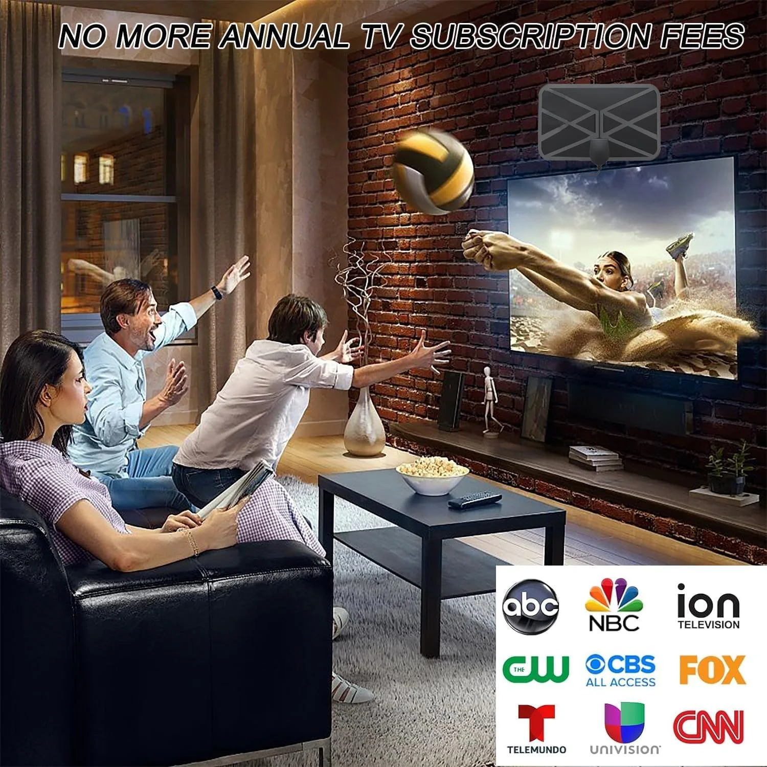 آنتن تلویزیون، آنتن دیجیتال HDTV داخلی/خارجی با تقویت کننده سیگنال برد بلند 450+ مایل، پشتیبانی از 4K 1080p برای تلویزیون هوشمند HDTV، آنتن تلویزیون هوشمند برای کانال های محلی رایگان، پشتیبانی از همه تلویزیون ها