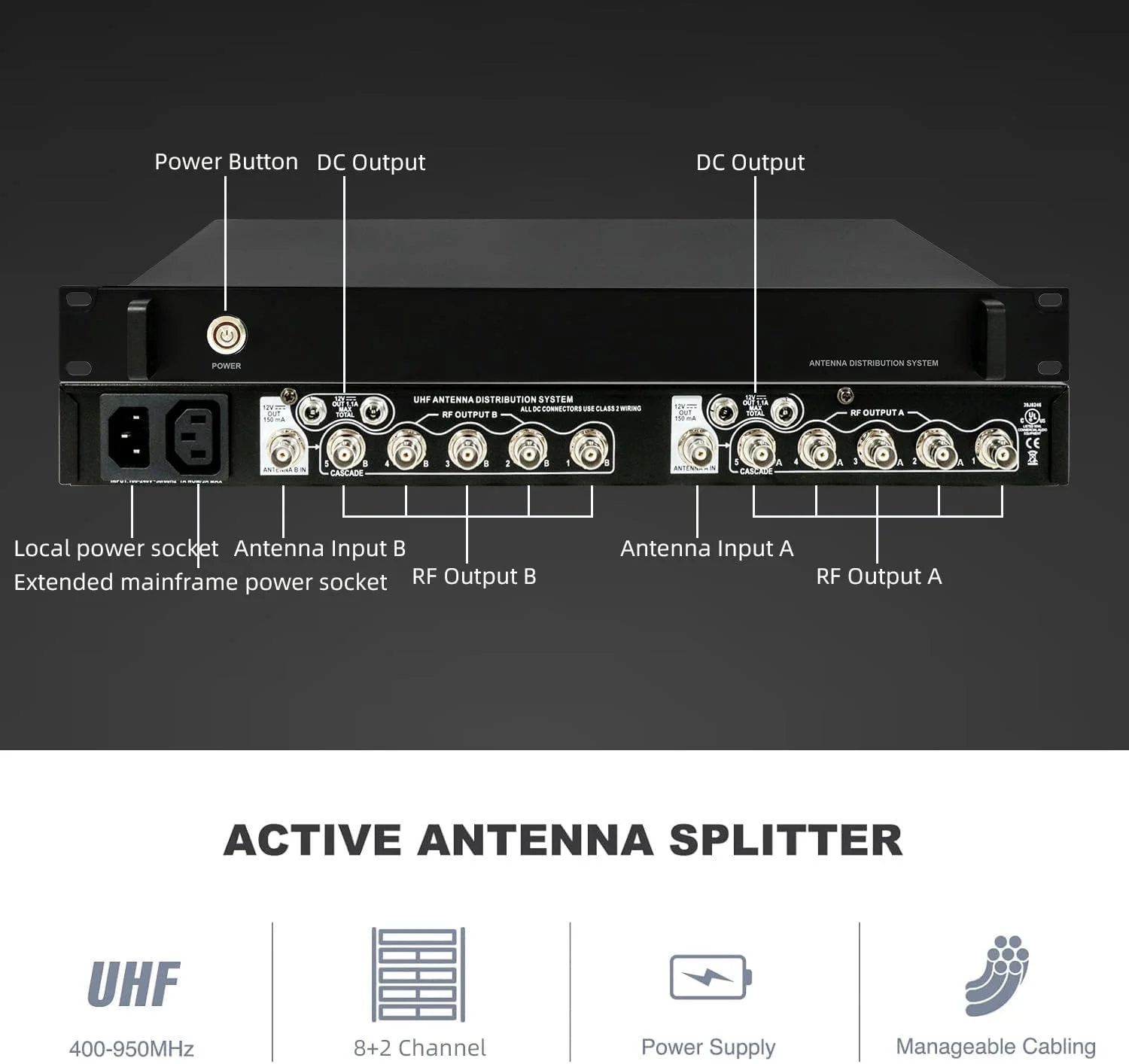 سیستم توزیع آنتن UHF برای اجرای صحنه، عروسی، پخش زنده در فضای باز با آنتن پدالی