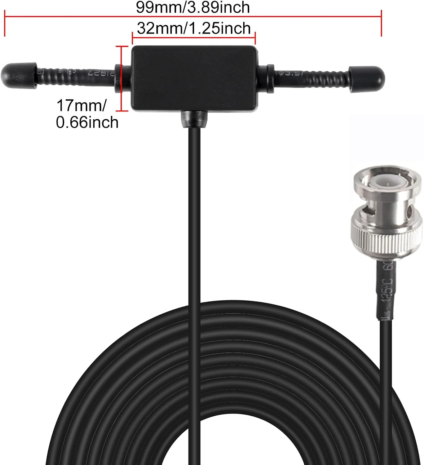 آنتن اسکنر رادیویی پلیس AEDIKO، آنتن اسکنر موبایل رادیویی چسبی برای خودرو و کامیون، آنتن BNC نر VHF UHF 20-1300MHz