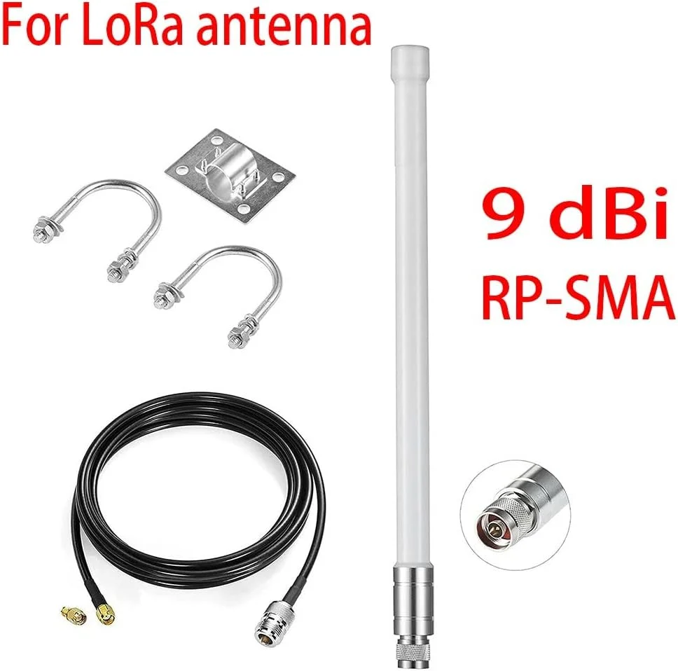 آنتن 868 مگاهرتز همه جهته داخلی/خارجی، آنتن ماینر هات‌اسپات هلیوم 9dBi و کابل 10 فوتی برای RAK Nebra Bobcat