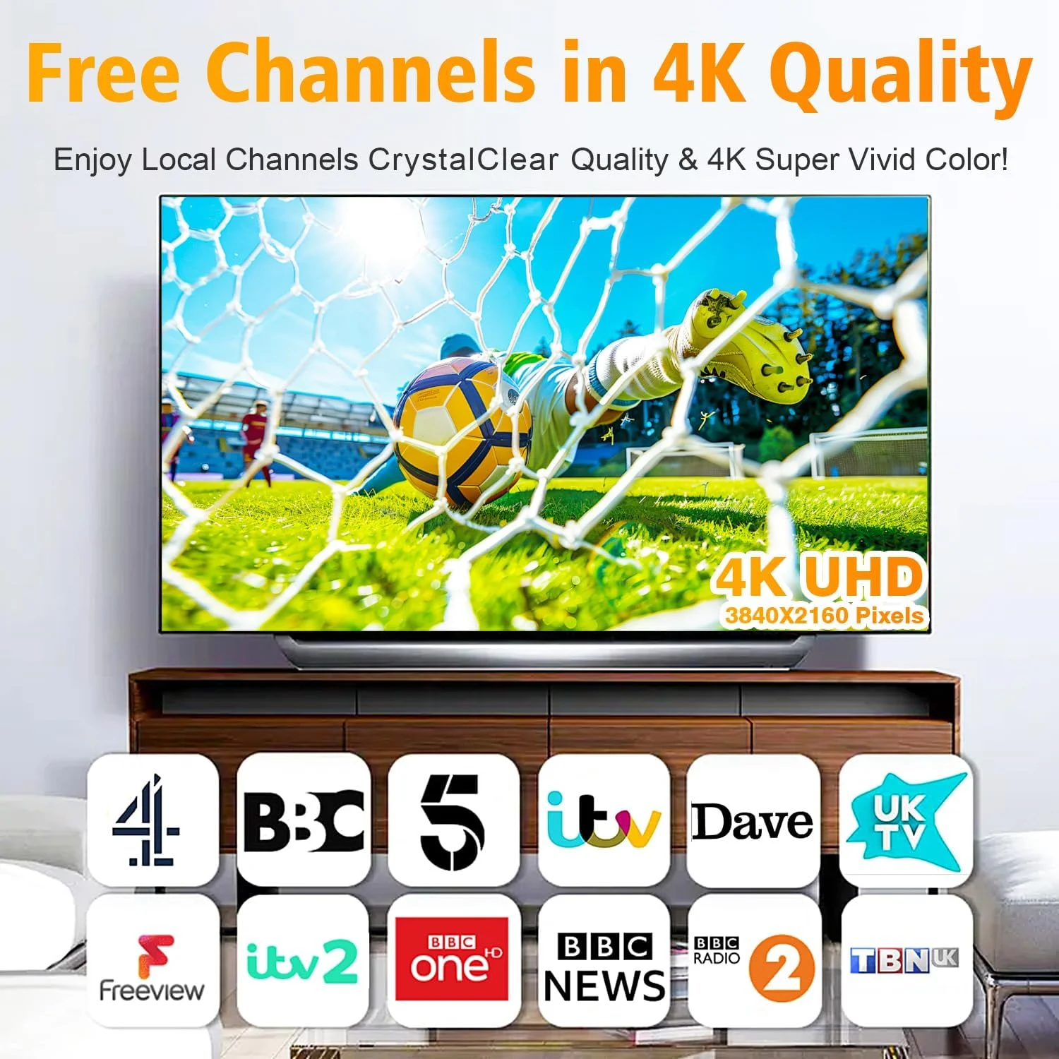 آنتن تلویزیون فضای باز 2025 - آنتن تلویزیون دیجیتال HD، گیرندگی دوربرد کانال های شفاف 4K/1080P، کابل 10 متری (میله نصب شامل نمی شود)