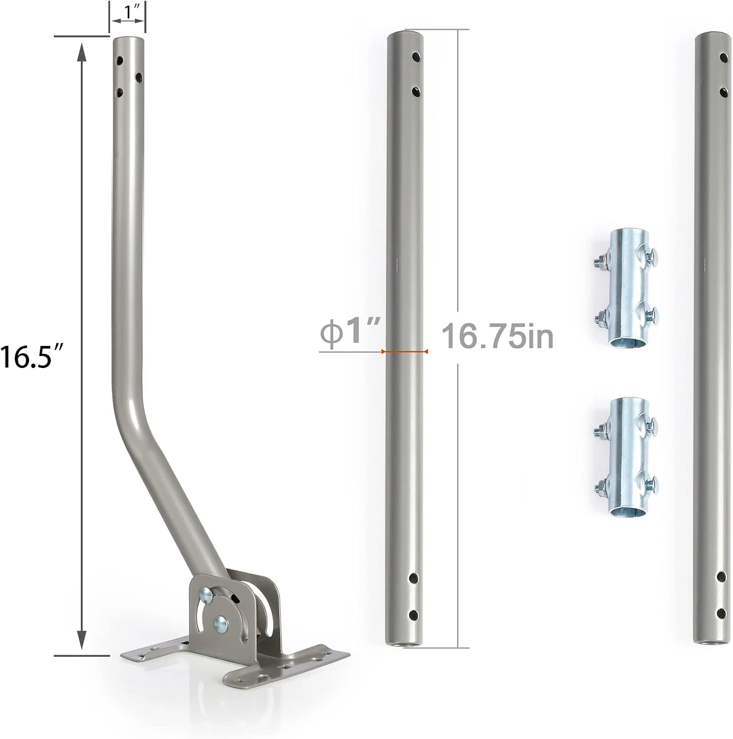 پایه نصب آنتن قابل تنظیم فضای باز CeKay با براکت های نصب جهانی توسعه یافته برای ایستگاه هواشناسی - نصب آسان، ساختار محکم، مقاوم در برابر آب و هوا