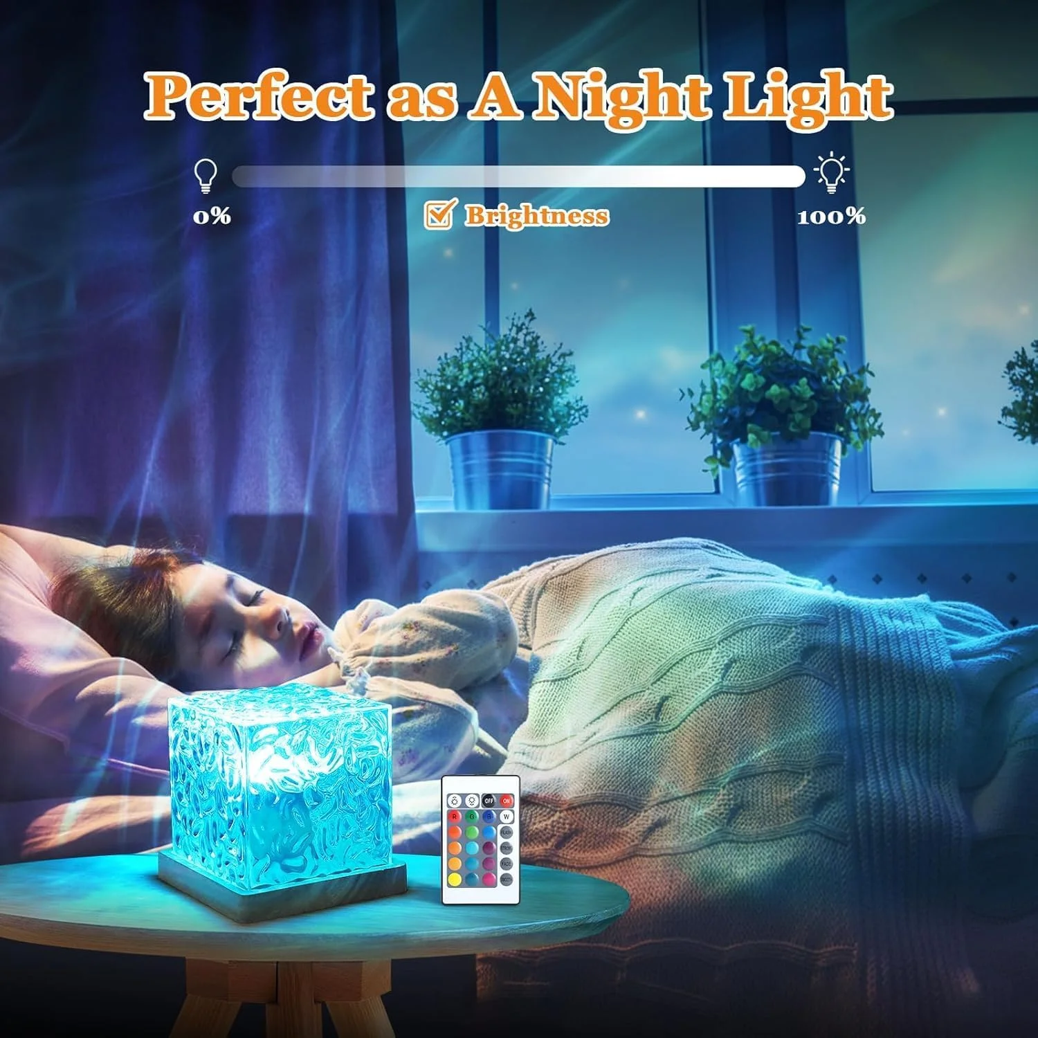 پروژکتور چراغ خواب سه بعدی طرح موج اقیانوس FLYNGO برای اتاق خواب کودکان، جلوه موج آب رمانتیک، پروژکتور چراغ خواب LED با چرخش تدریجی 16 رنگ با کنترل پروژکتور چراغ خواب سه بعدی طرح موج اقیانوس FLYNGO برای اتاق خواب کودکان، جلوه موج آب رمانتیک، پروژکتور چراغ خواب LED با چرخش تدریجی 16 رنگ با کنترل