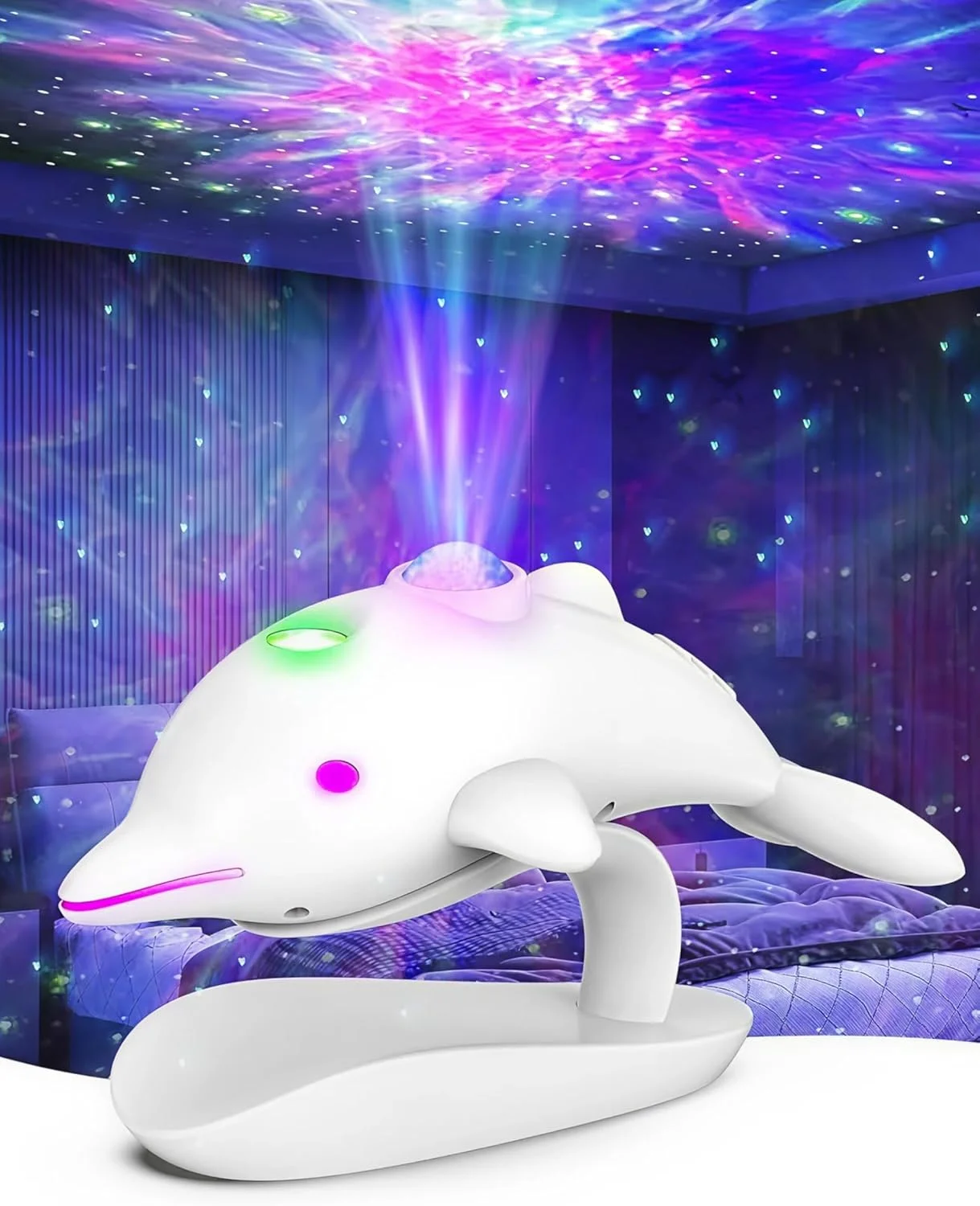 پروژکتور کهکشانی ستاره ای FESTIVE LIGHTS - چراغ خواب LED با رنگ/روشنایی قابل تنظیم به همراه کنترل از راه دور، 23.1 سانتی متر x 12.2 سانتی متر x 13.2 سانتی متر - ایده آل برای اتاق خواب کودکان، اتاق نشیمن