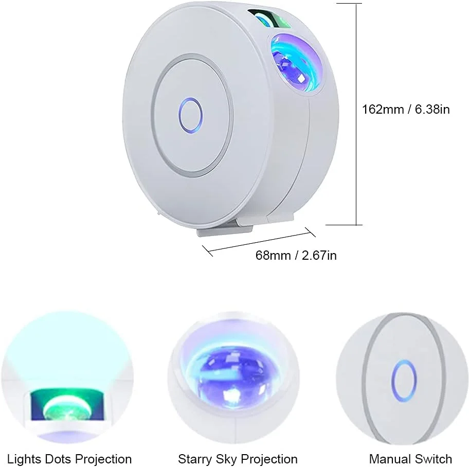 پروژکتور کهکشانی ستاره ای هوشمند با نقاط نور متحرک و سحابی LED رنگارنگ، لامپ پروژکتوری ستاره ای وای فای با قابلیت کنترل از طریق اپلیکیشن (مشکی) پروژکتور کهکشانی ستاره ای هوشمند با نقاط نور متحرک و سحابی LED رنگارنگ، لامپ پروژکتوری ستاره ای وای فای با قابلیت کنترل از طریق اپلیکیشن (مشکی)