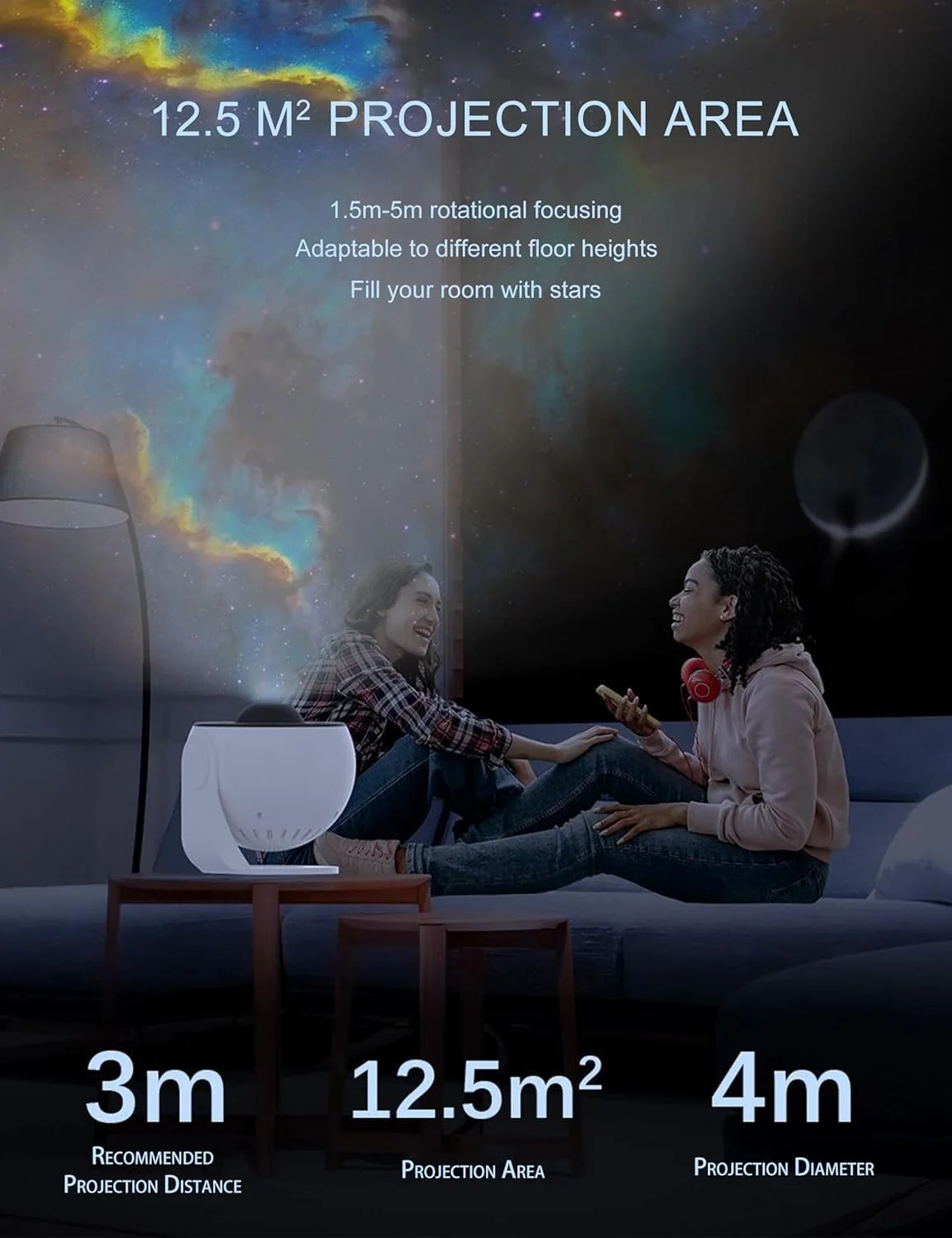 چراغ پروژکتور LED مینی ستاره شب، چراغ پروژکتور کهکشان کروی، چراغ خواب پروژکتور ستاره ای برای اتاق خواب، سبک سیاه و سفید چراغ پروژکتور LED مینی ستاره شب، چراغ پروژکتور کهکشان کروی، چراغ خواب پروژکتور ستاره ای برای اتاق خواب، سبک سیاه و سفید