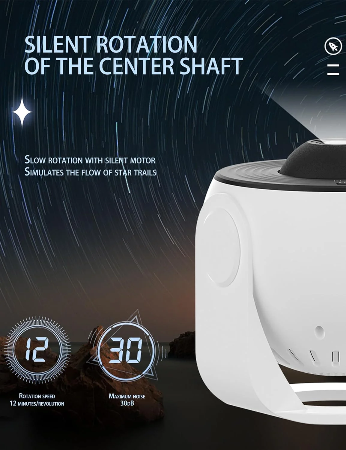 چراغ پروژکتور LED مینی ستاره شب، چراغ پروژکتور کهکشان کروی، چراغ خواب پروژکتور ستاره ای برای اتاق خواب، سبک سیاه و سفید چراغ پروژکتور LED مینی ستاره شب، چراغ پروژکتور کهکشان کروی، چراغ خواب پروژکتور ستاره ای برای اتاق خواب، سبک سیاه و سفید