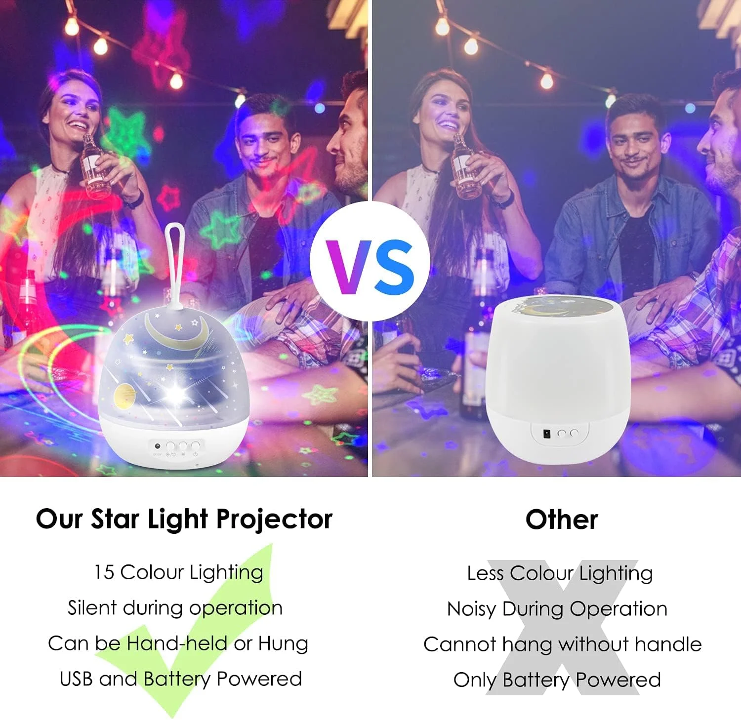 پروژکتور چراغ خواب Excefore، پروژکتور چرخشی بی صدا با نورهای ستاره ای، پروژکتور کهکشانی برای اتاق خواب کودک با 4 فیلم پروژکتوری 15 رنگ، سفید پروژکتور چراغ خواب Excefore، پروژکتور چرخشی بی صدا با نورهای ستاره ای، پروژکتور کهکشانی برای اتاق خواب کودک با 4 فیلم پروژکتوری 15 رنگ، سفید