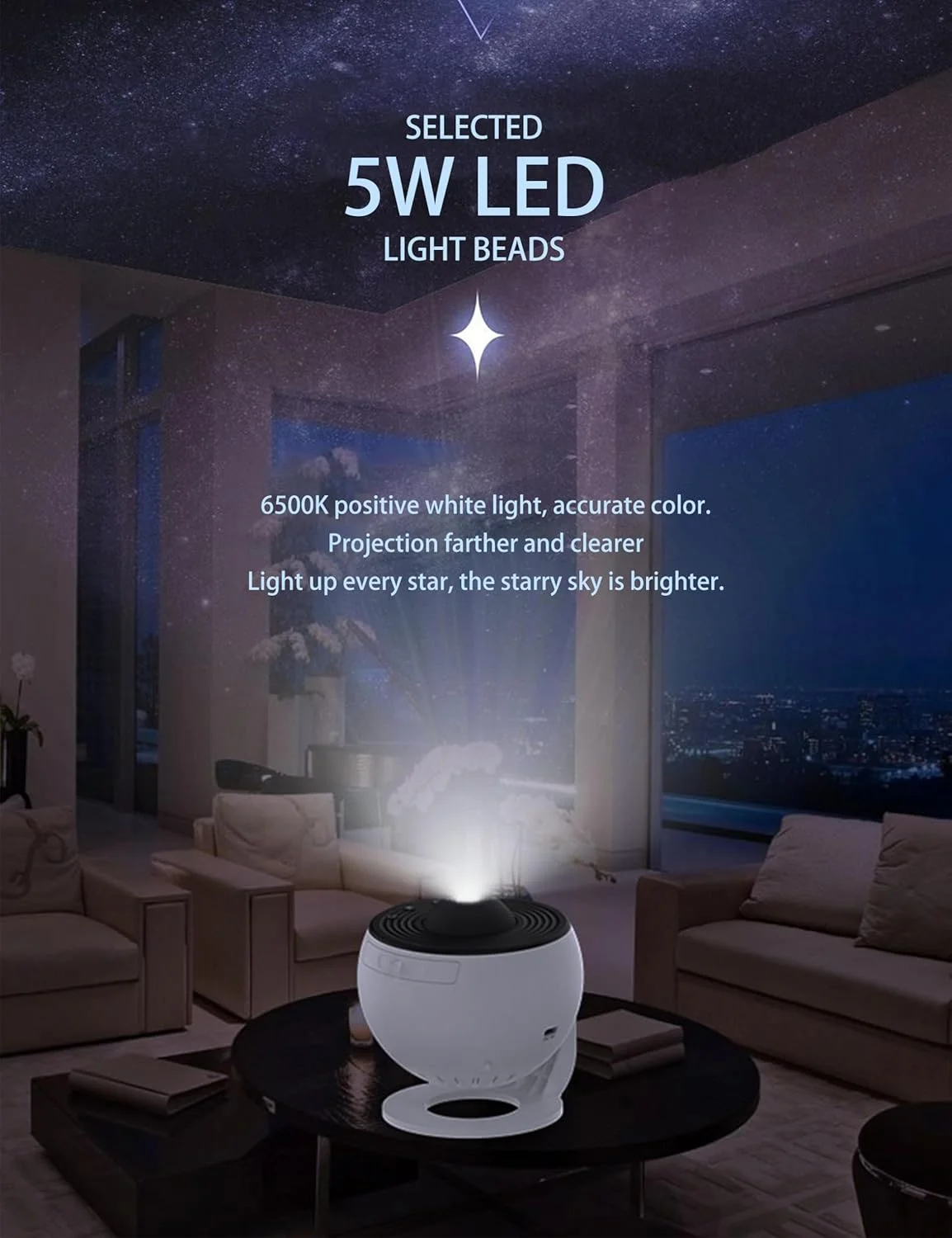 چراغ پروژکتور LED مینی ستاره شب، چراغ پروژکتور کهکشان کروی، چراغ خواب پروژکتور ستاره ای برای اتاق خواب، سبک سیاه و سفید چراغ پروژکتور LED مینی ستاره شب، چراغ پروژکتور کهکشان کروی، چراغ خواب پروژکتور ستاره ای برای اتاق خواب، سبک سیاه و سفید