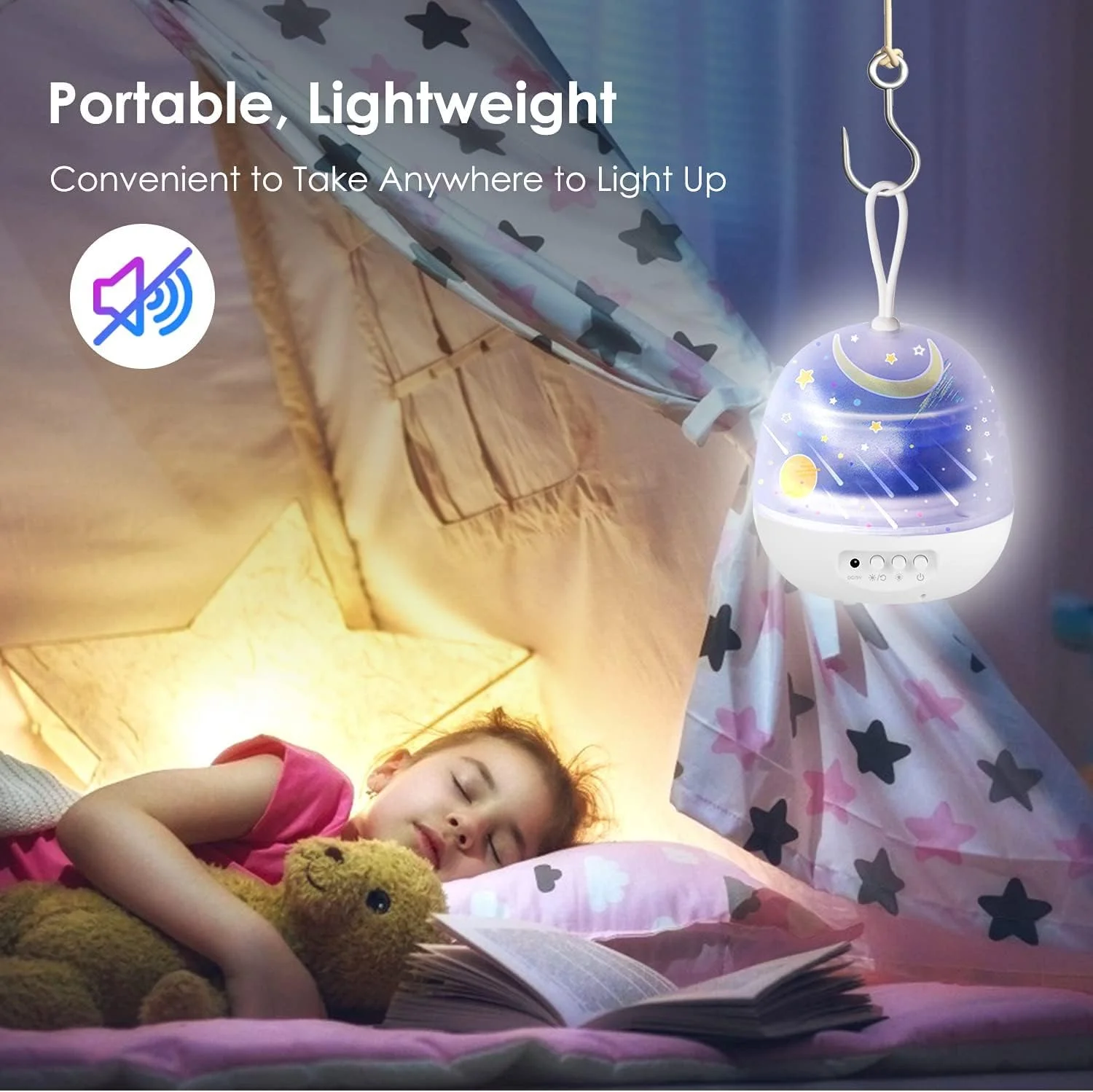 پروژکتور چراغ خواب Excefore، پروژکتور چرخشی بی صدا با نورهای ستاره ای، پروژکتور کهکشانی برای اتاق خواب کودک با 4 فیلم پروژکتوری 15 رنگ، سفید پروژکتور چراغ خواب Excefore، پروژکتور چرخشی بی صدا با نورهای ستاره ای، پروژکتور کهکشانی برای اتاق خواب کودک با 4 فیلم پروژکتوری 15 رنگ، سفید