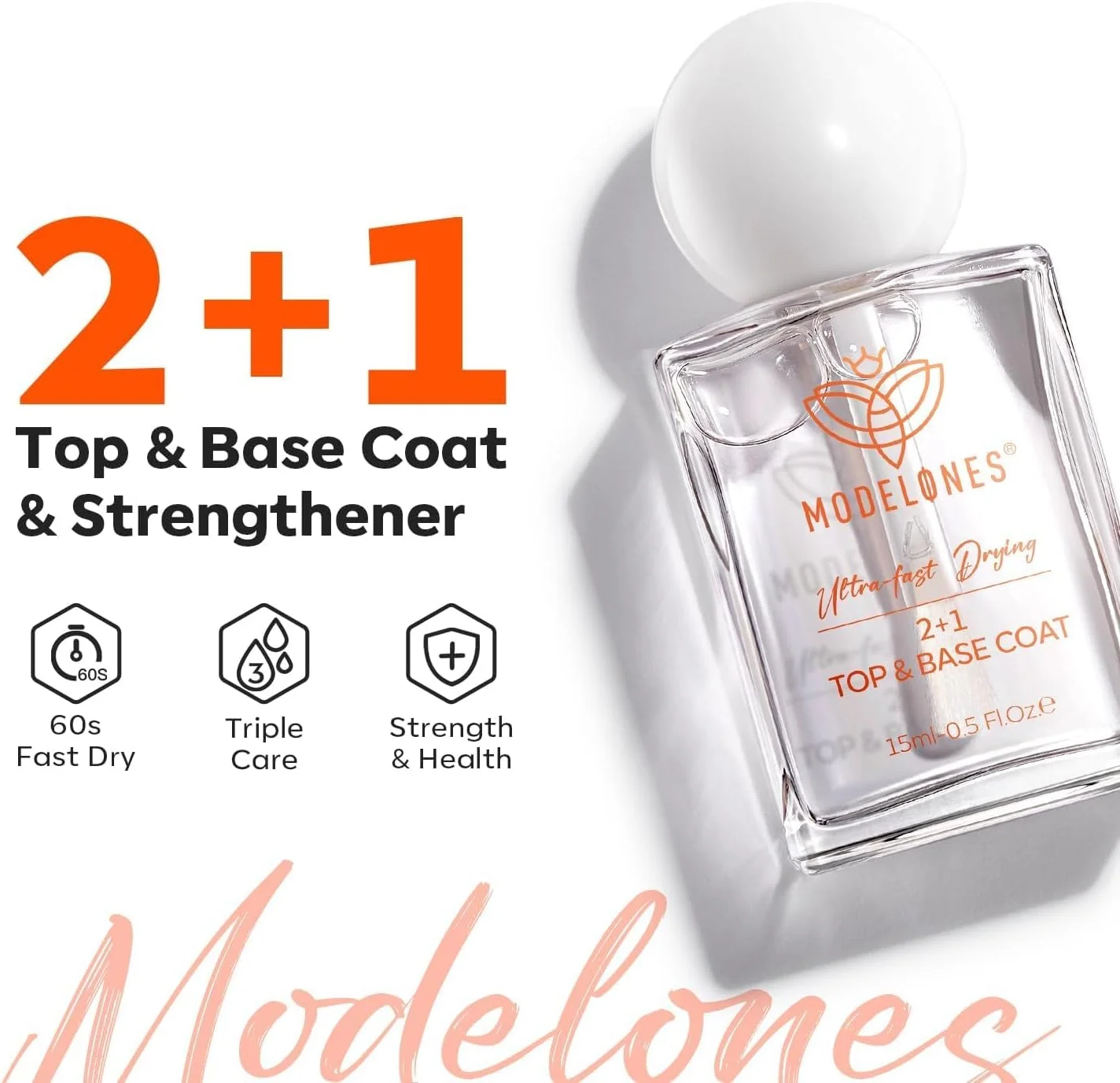 لاک ناخن سه کاره مدلونز: تاپ کت، بیس کت و تقویت کننده ناخن، 15 میل، لاک ناخن شفاف، خشک شدن سریع، ماندگاری طولانی، درخشش، مقاوم در برابر لب پر شدن و محو شدن، محافظت و مراقبت از ناخن، هدیه برای خانم ها لاک ناخن سه کاره مدلونز: تاپ کت، بیس کت و تقویت کننده ناخن، 15 میل، لاک ناخن شفاف، خشک شدن سریع، ماندگاری طولانی، درخشش، مقاوم در برابر لب پر شدن و محو شدن، محافظت و مراقبت از ناخن، هدیه برای خانم ها