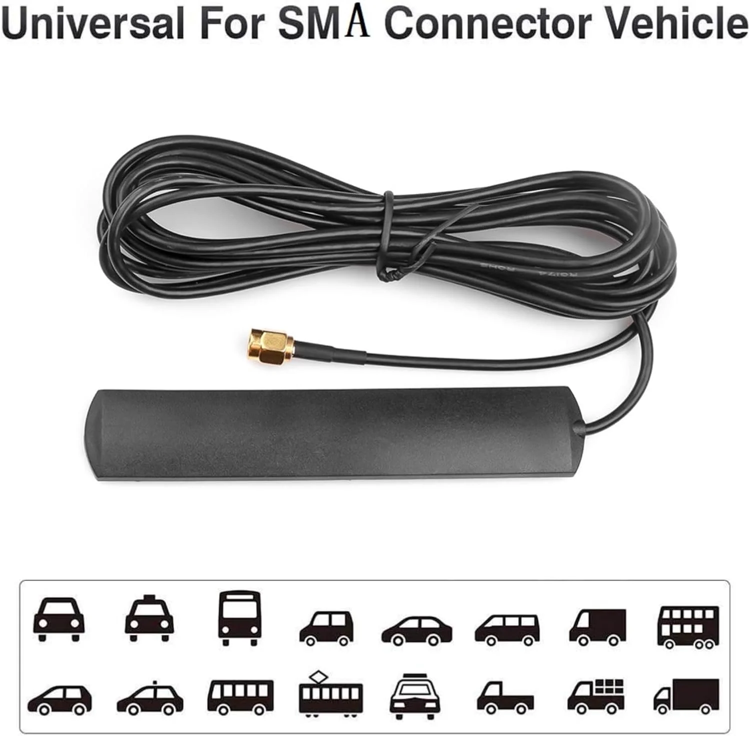آنتن GSM با بهره بالا Eujgoov 5G با رابط SMA - 8DBI، نصب چسبی، مشکی