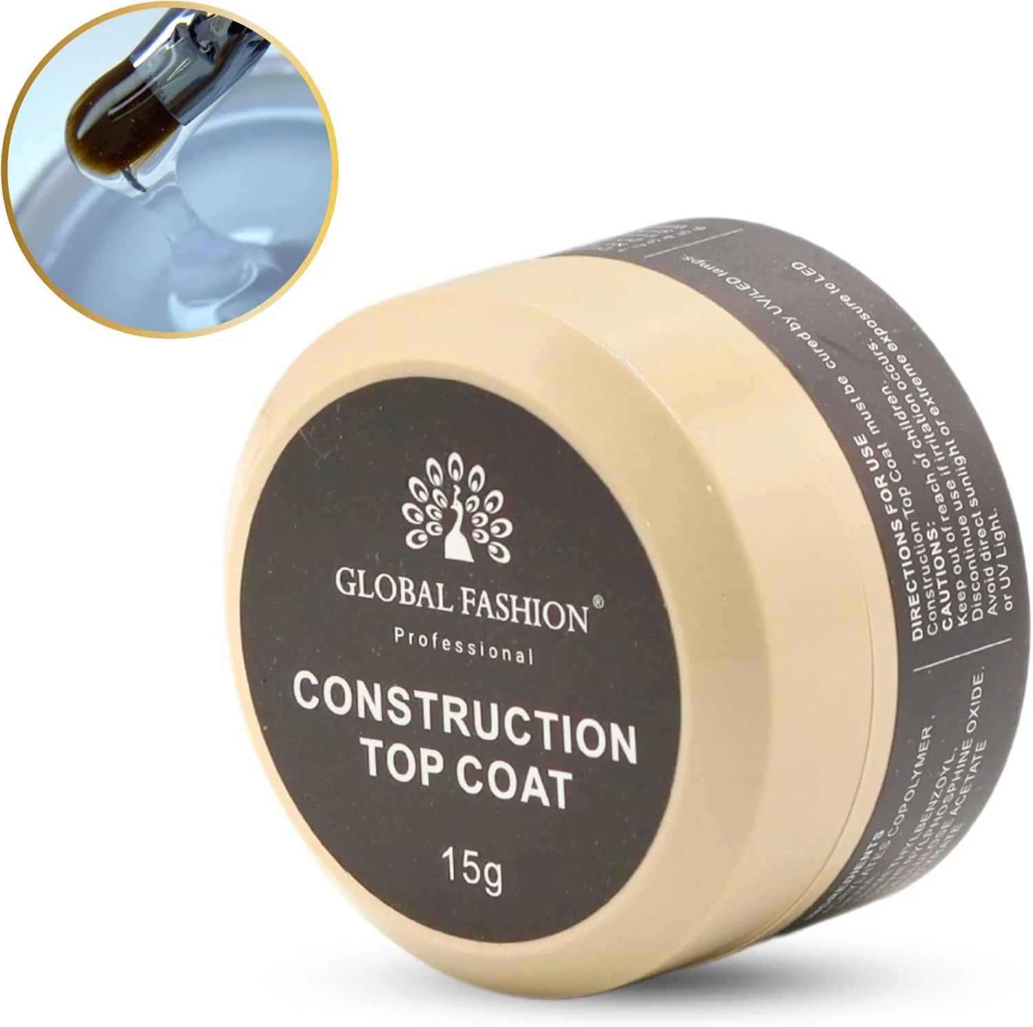 مجموعه تاپ کت گلوبال فشن - طراحی سه بعدی، فوق العاده مقاوم در برابر لب پر شدن - براقیت بالا - لاک ناخن سریع خشک شونده و ضد زردی - کیفیت سالنی با ماندگاری طولانی | (تاپ کت ساختمانی، 15 گرم)