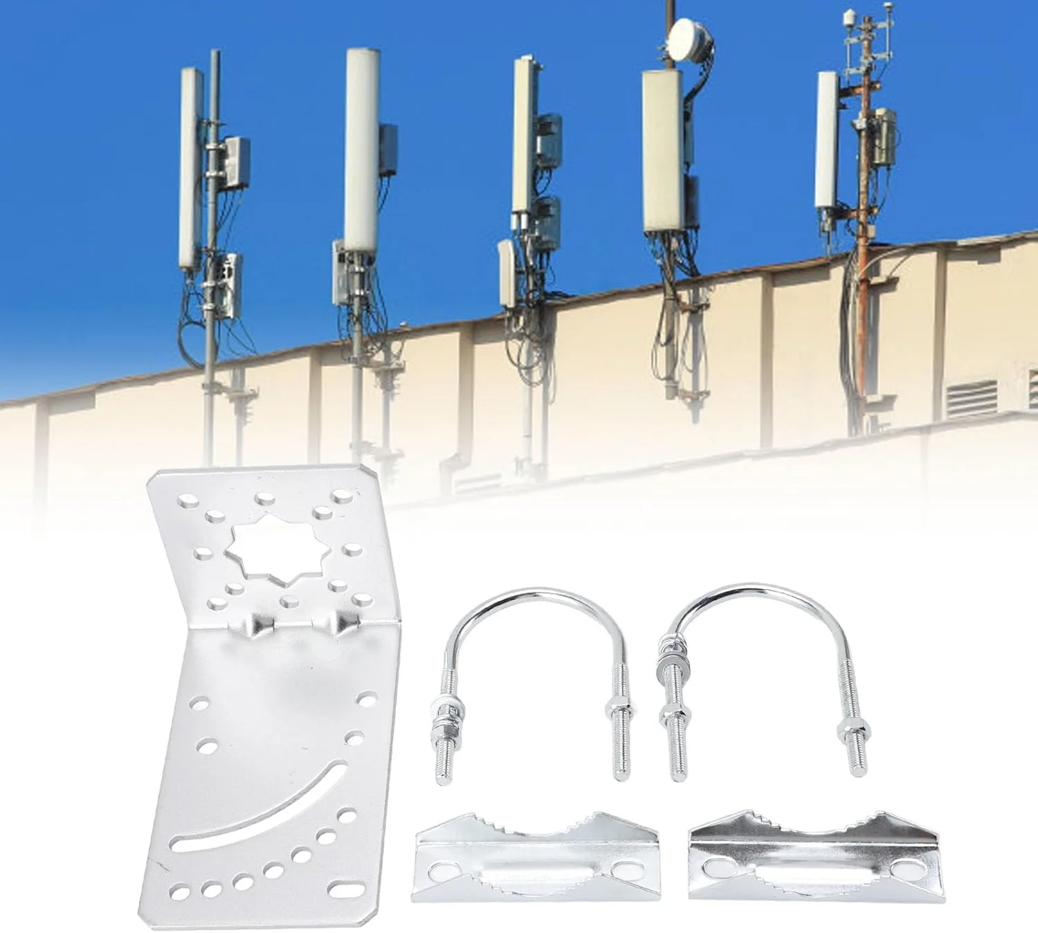 براکت نصب آنتن HUASON، براکت L نصب آنتن، پایه نصب زمینی، دیواری، سقفی، براکت نصب میله ای برای آنتن فضای باز