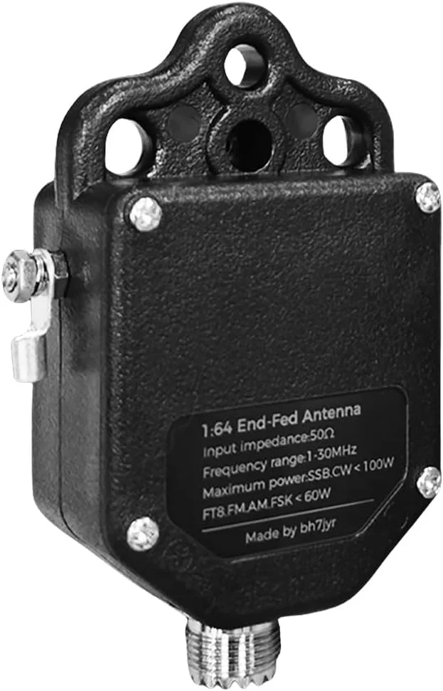 Generic 1:64 Balun End Fed Antenna 4-Band 8-Band Portable HF End Fed Antenna 1MHz To 30MHz for Outdoor