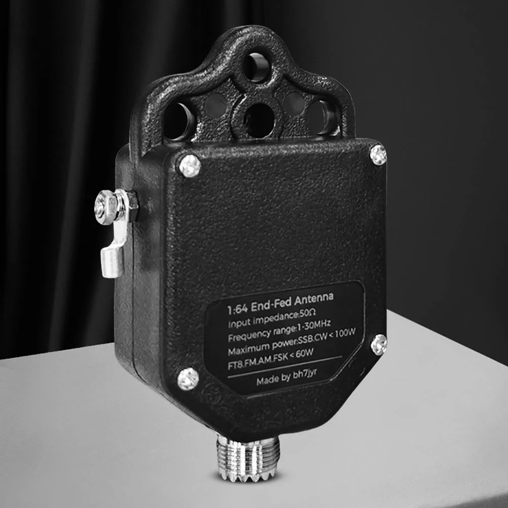 Generic 1:64 Balun End Fed Antenna 4-Band 8-Band Portable HF End Fed Antenna 1MHz To 30MHz for Outdoor